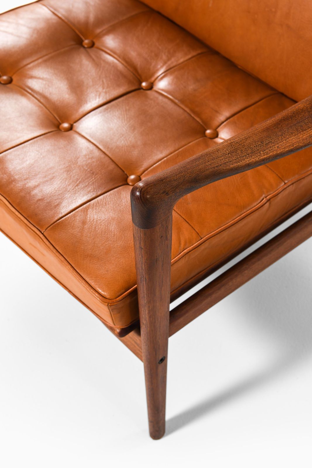 Set Of 2 Easy Chairs Leather And Teak By Ib Kofod Larsen, 1960s photo 14668.0