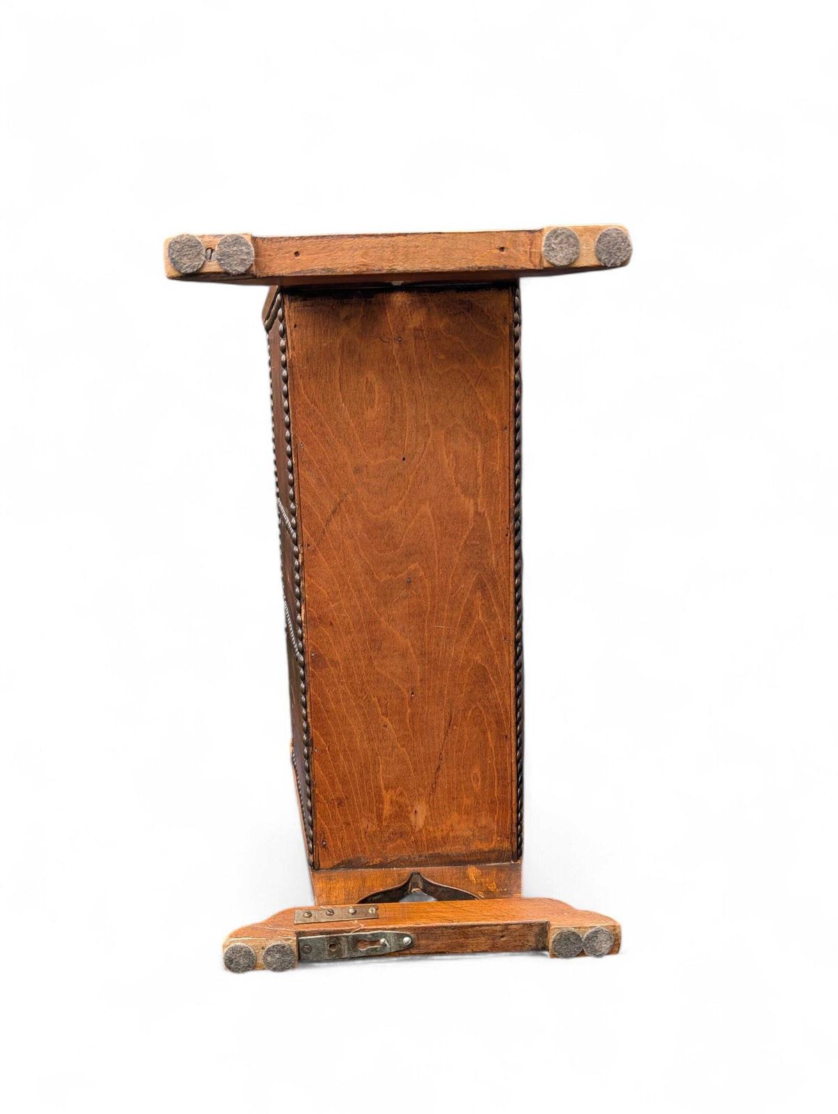 Home Decor English Arts & Crafts Magazine Rack With Leather Panels And Heart Cutouts photo