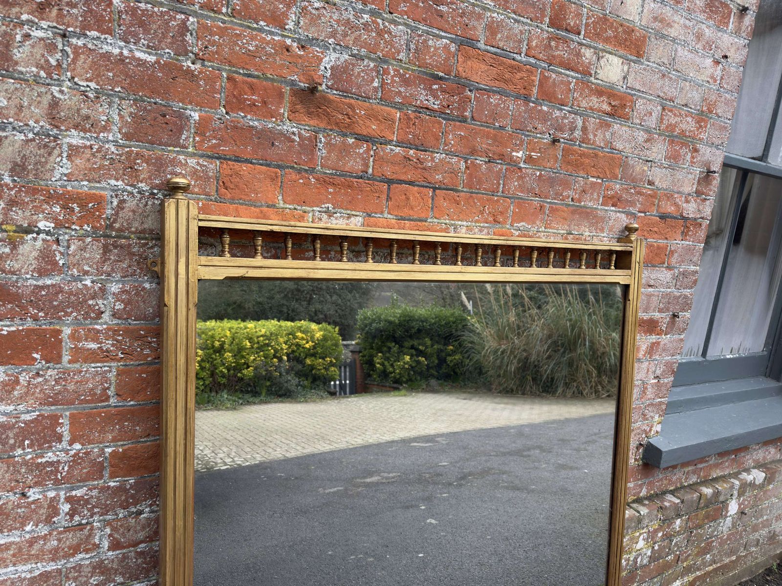 A Wonderful Large Antique English 19th C Gilt Overmantle Mirror. photo furniture