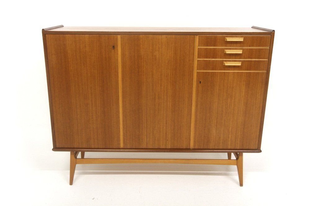 Enfilade scandinave en teck et chêne, Suède, années 1960 photo for sale