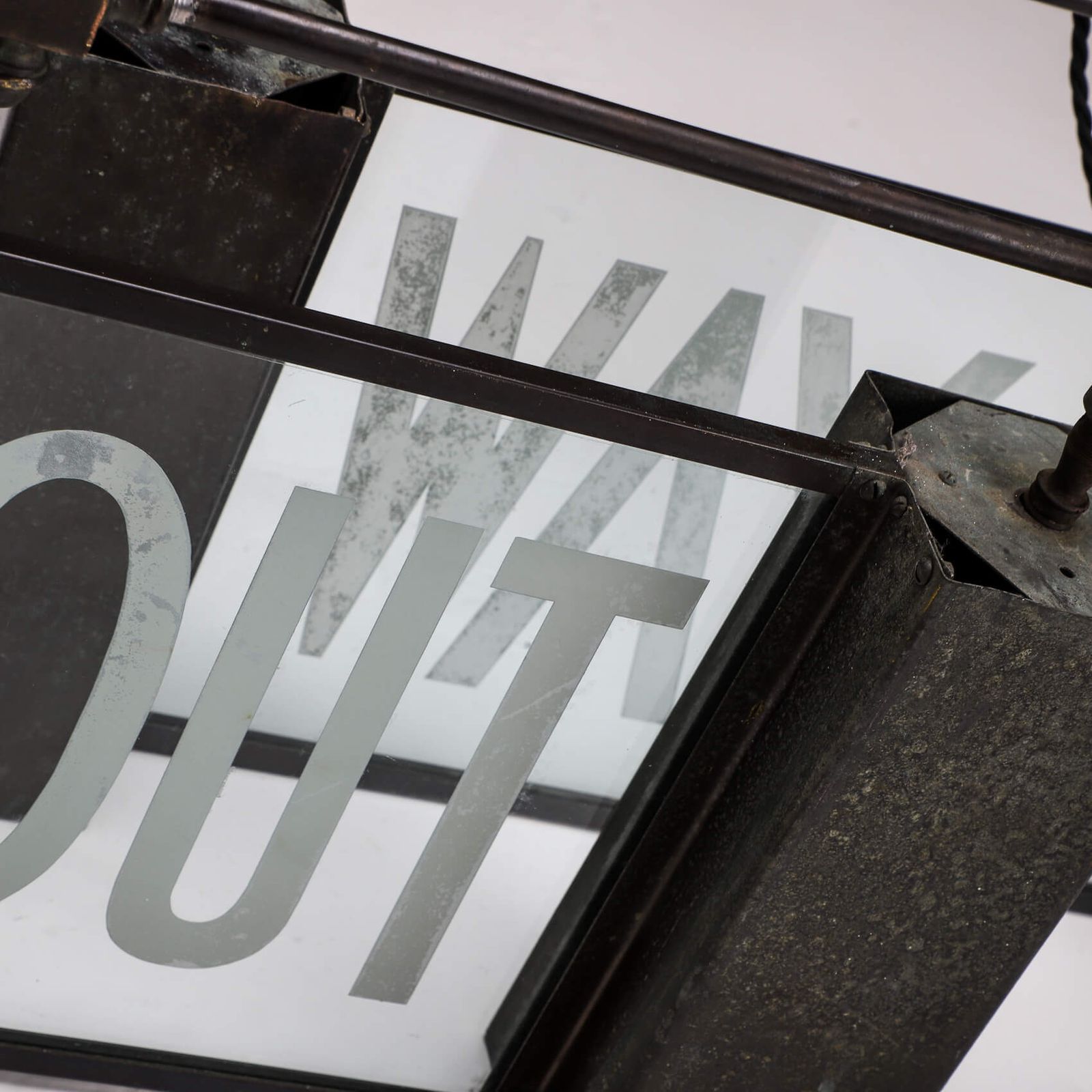 Antique ‘Way Out’ Gas Light Sign photo buy