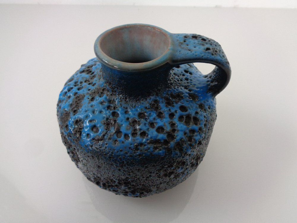 photo for sale Turquoise Lava Ceramic Vase From Gräflich Ortenburg, Germany, 1960s