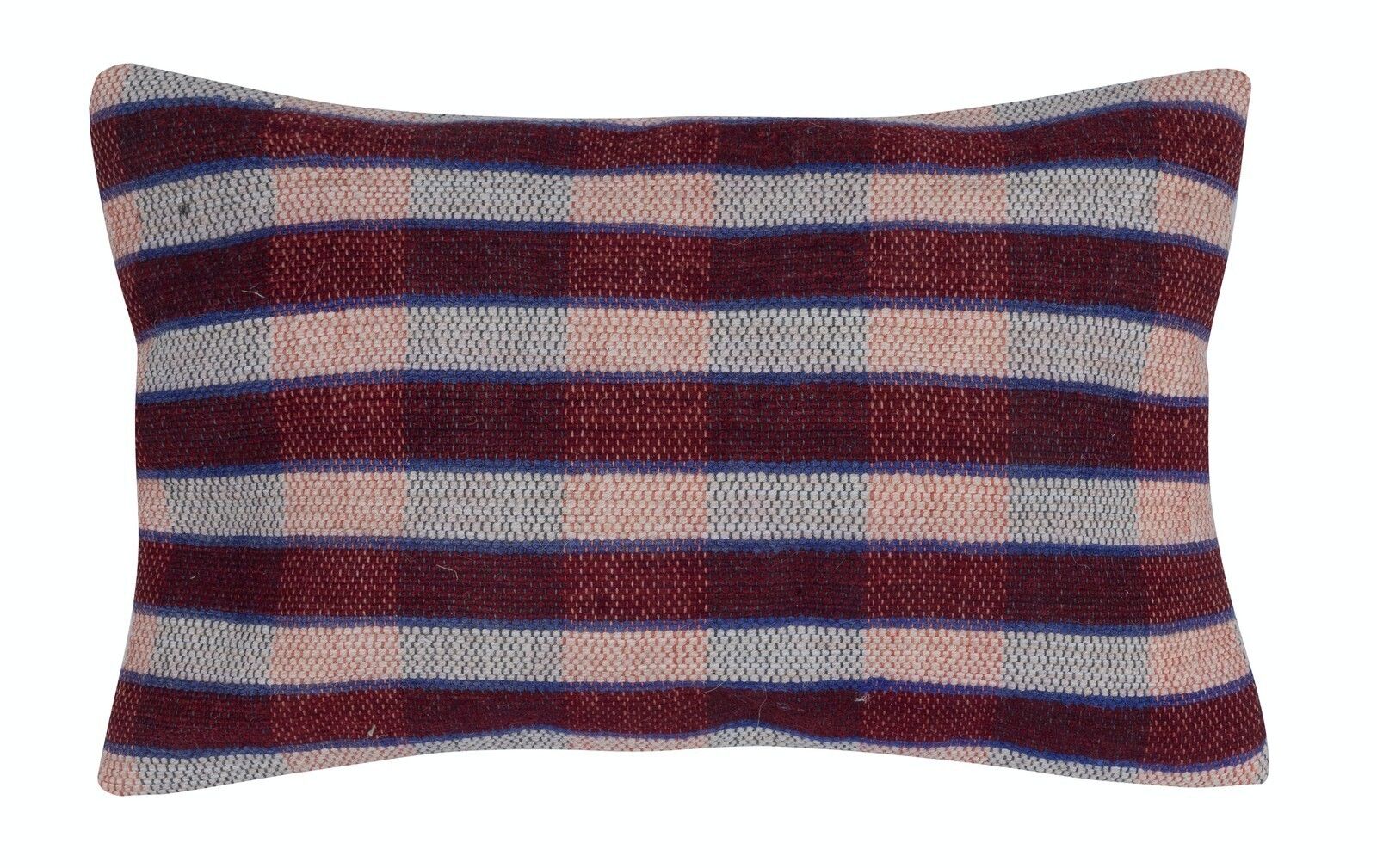 13"X20" Handwoven Kilim Cushion Cover. Turkish Accent Pillow. Lumbar Pillow