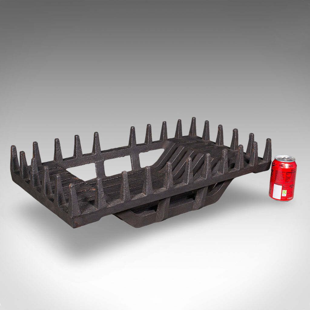 Antique Fireplace Set English Cast Iron Fire Basket Mulling Andiron Georgian photo buy
