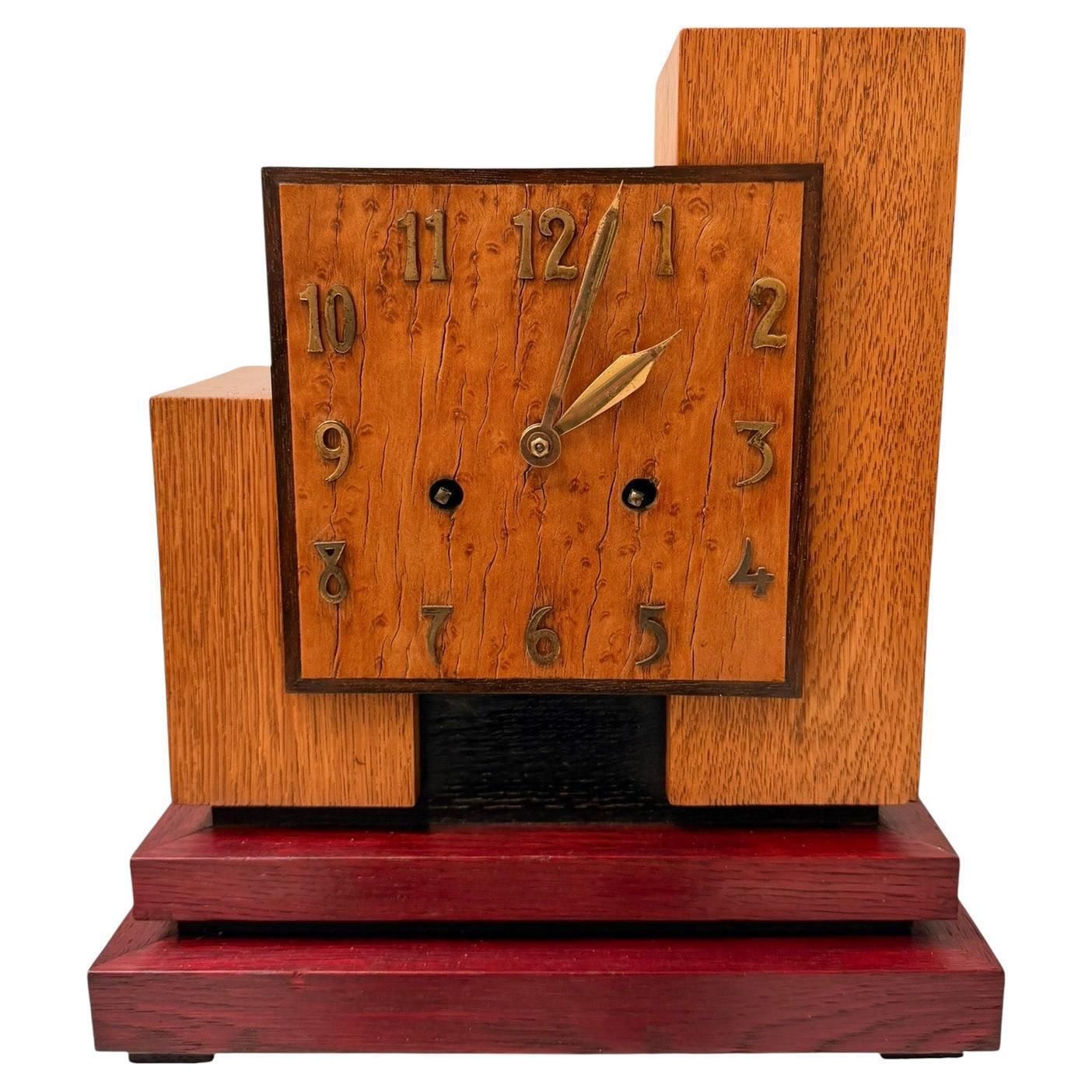 Art Deco Modernist Mantel Clock In The Style Of Hendrik Wouda, 1920s