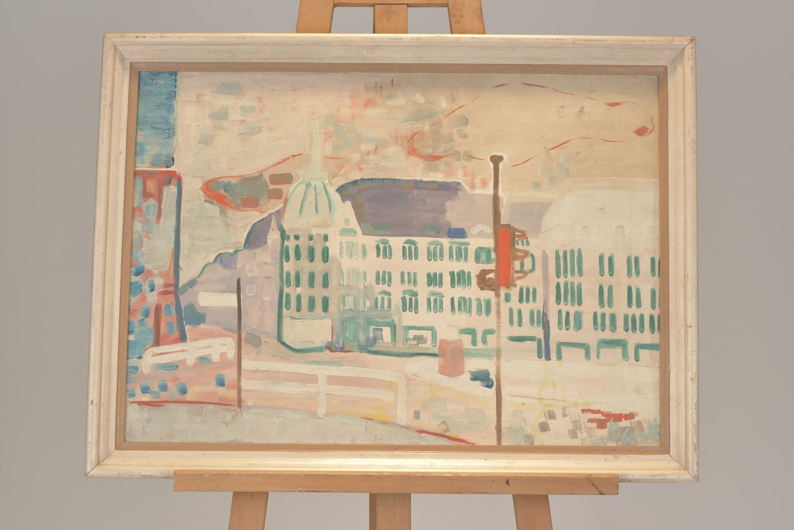 Oil Painting, Cityscape: Spandau, Near Berlin, Around 1960