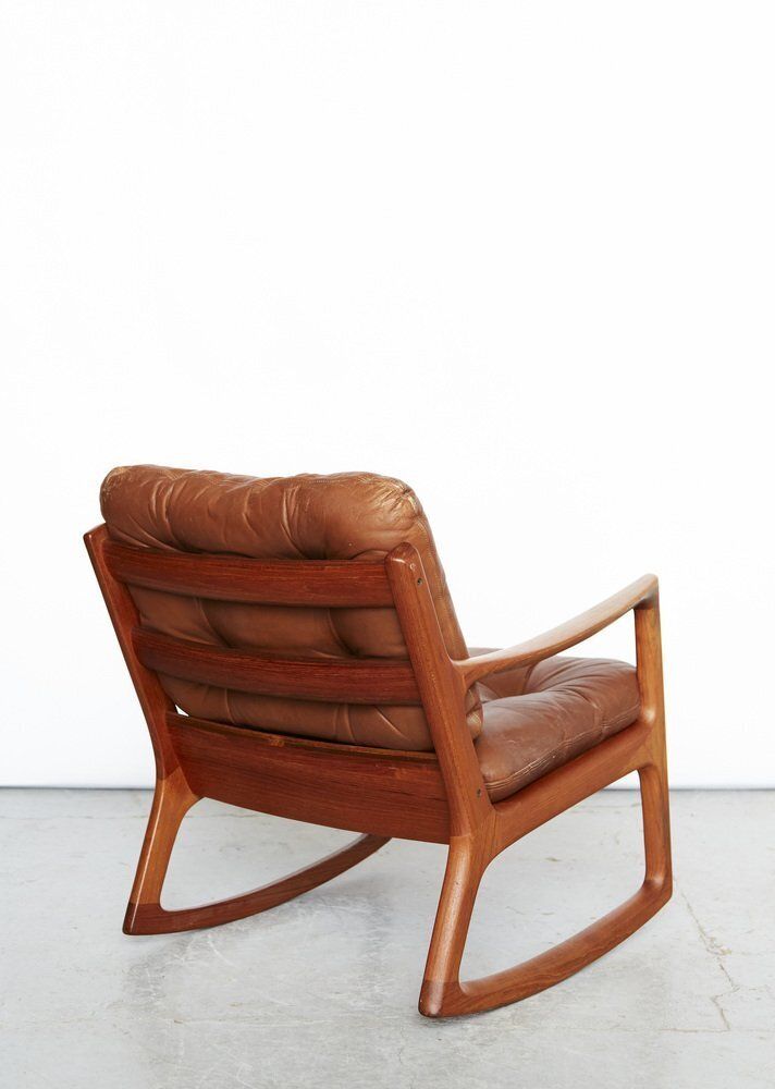 Modern Mid Century Senator Rocking Chair By Ole Wanscher For Cado, 1960s photo vinterior
