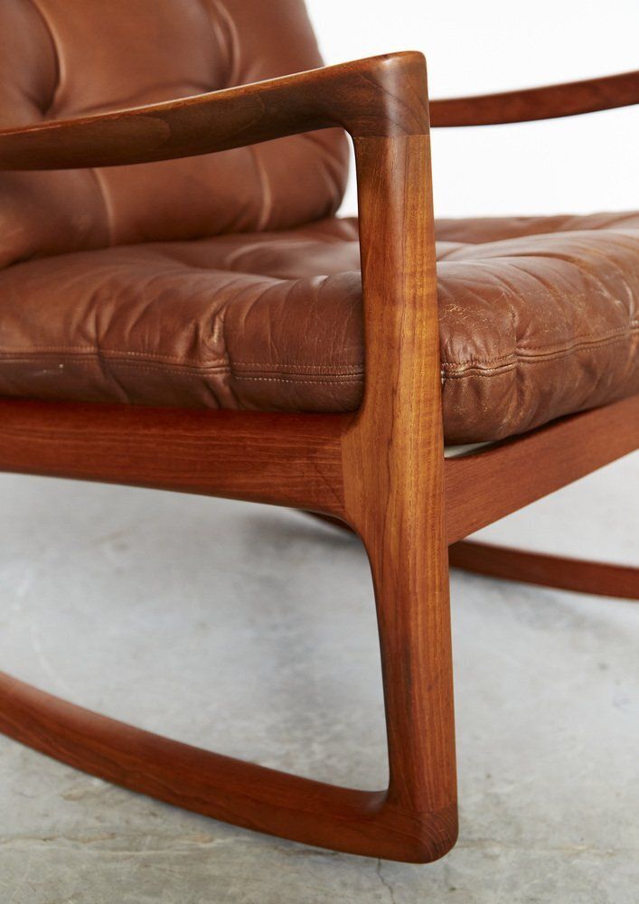 Furniture Modern Mid Century Senator Rocking Chair By Ole Wanscher For Cado, 1960s photo