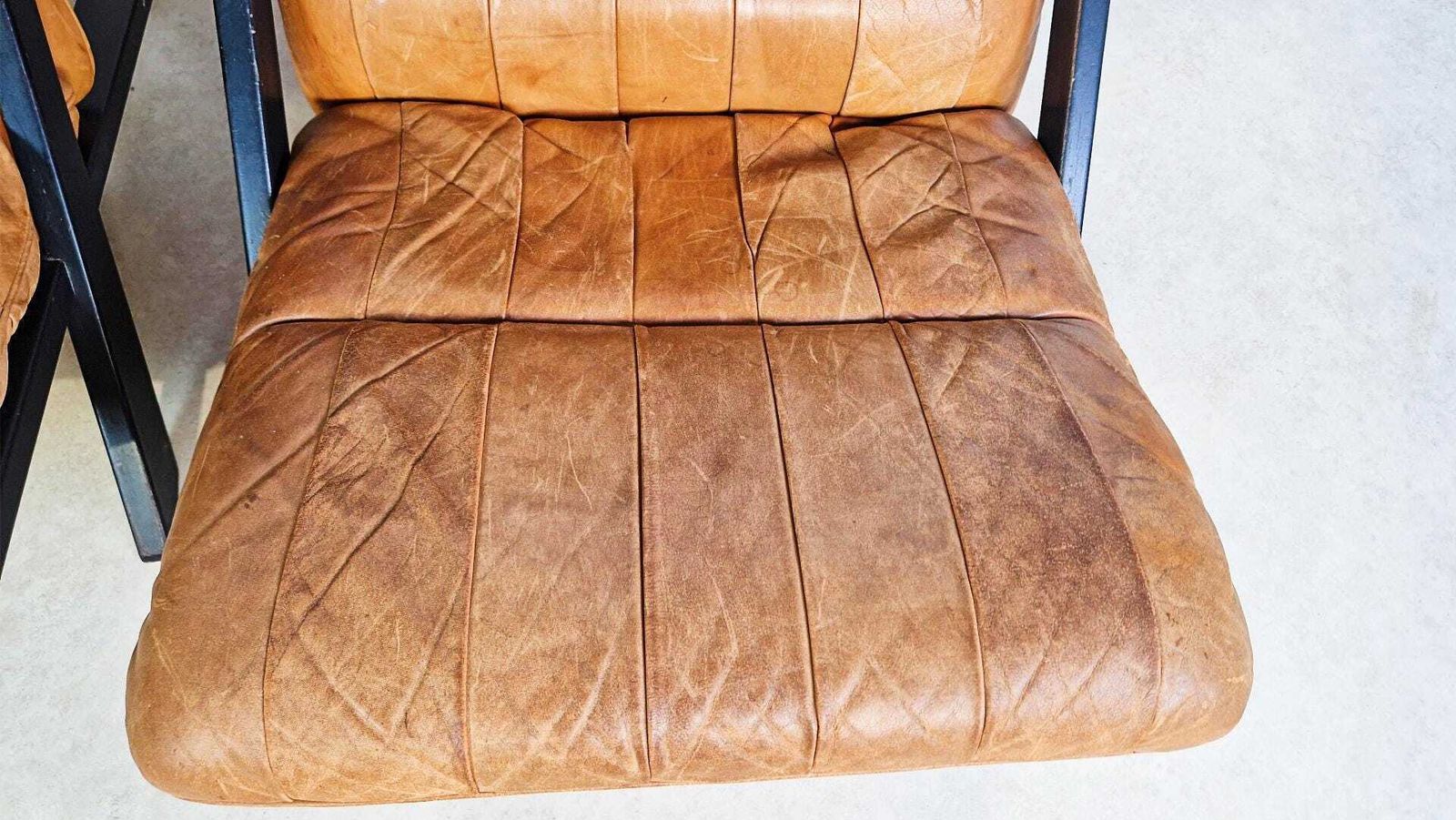 2 X Ueli Berger De Sede Vintage 1970s Danish Design Leather Easy Lounge Chairs Pg012 photo buy