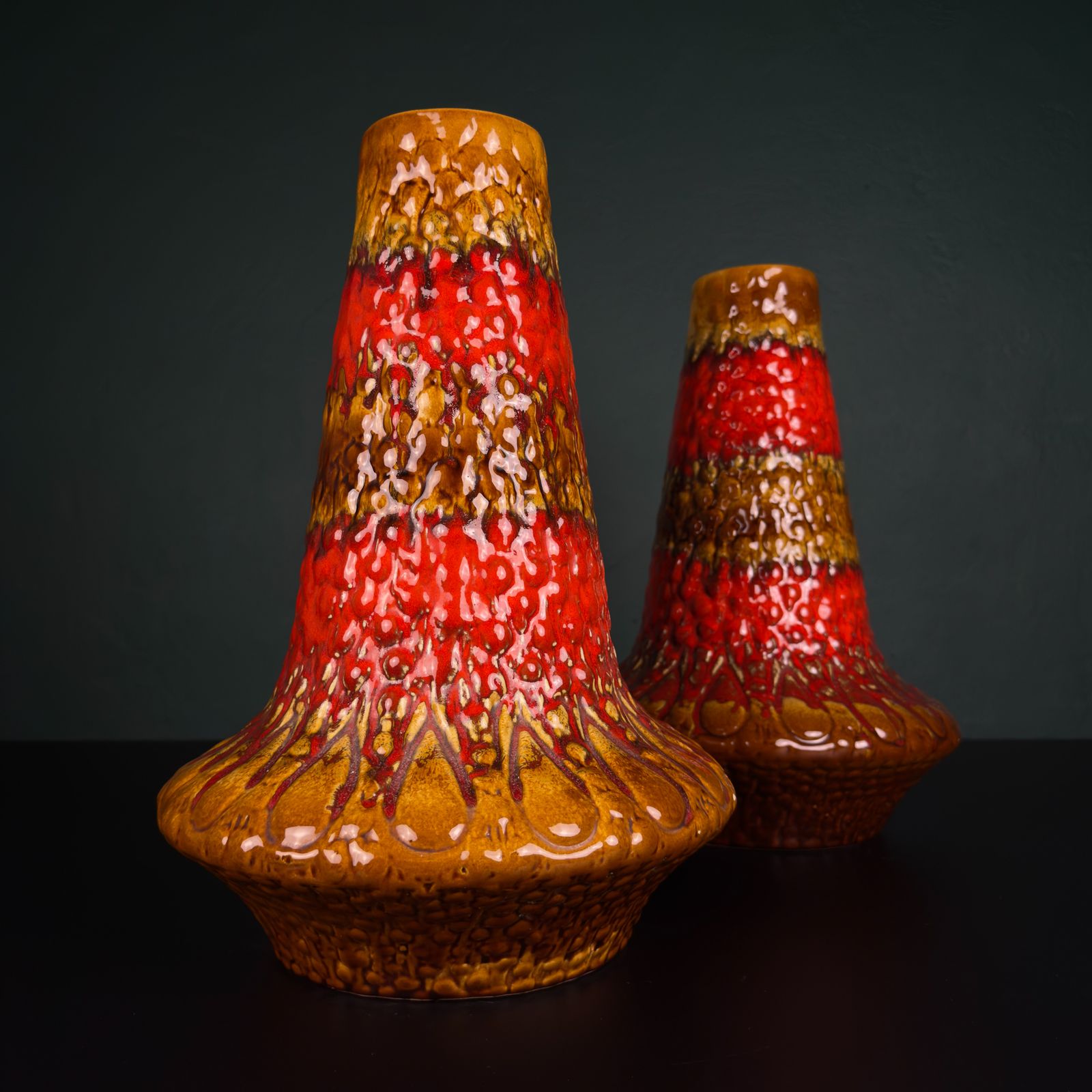 Vintage Ceramic Vase Lava By Kil Liboje, Yugoslavia 1960s photo furniture