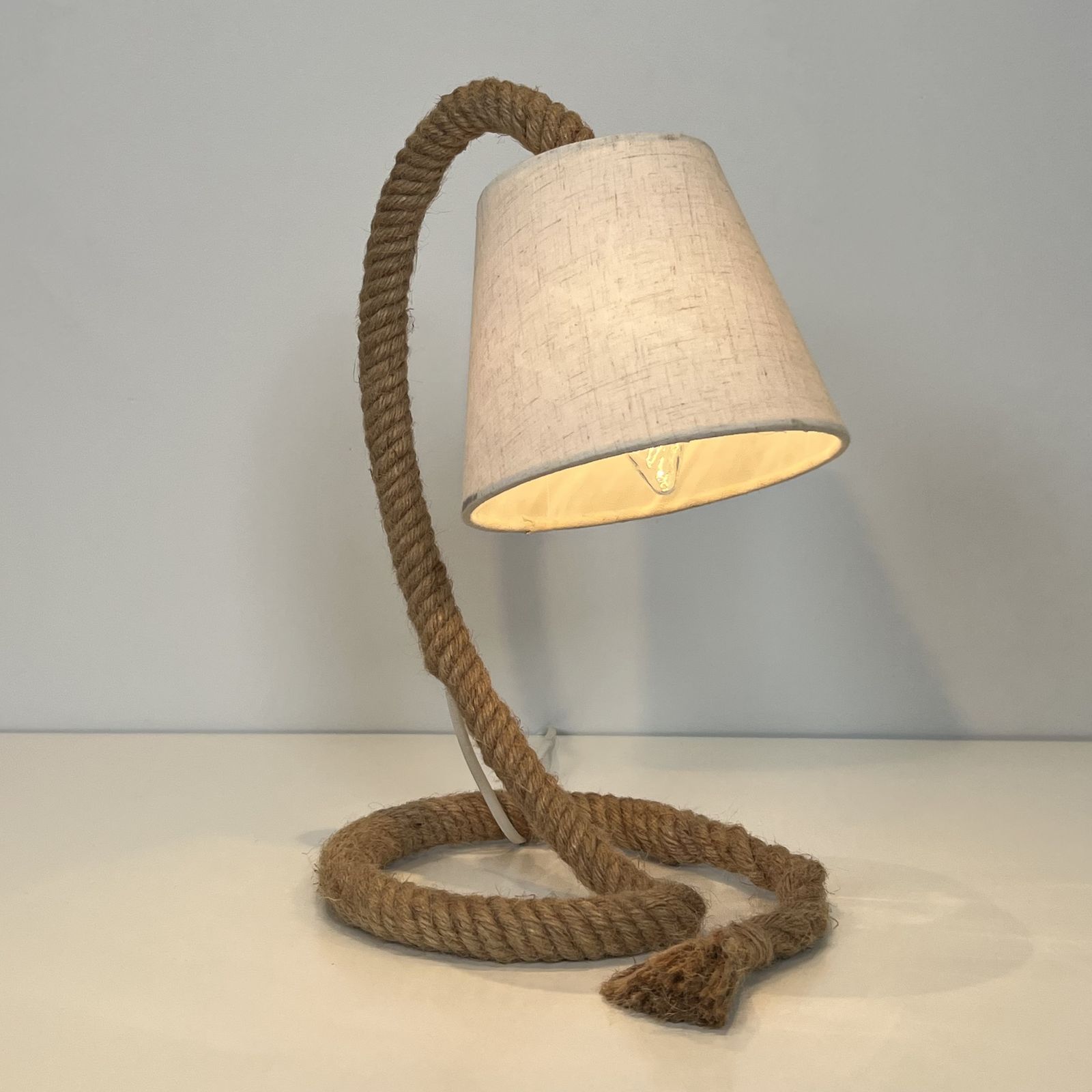 Rope Lamp In The Style Of Adrien Audoux And Frida Minet (Audoux Minet) photo Lighting