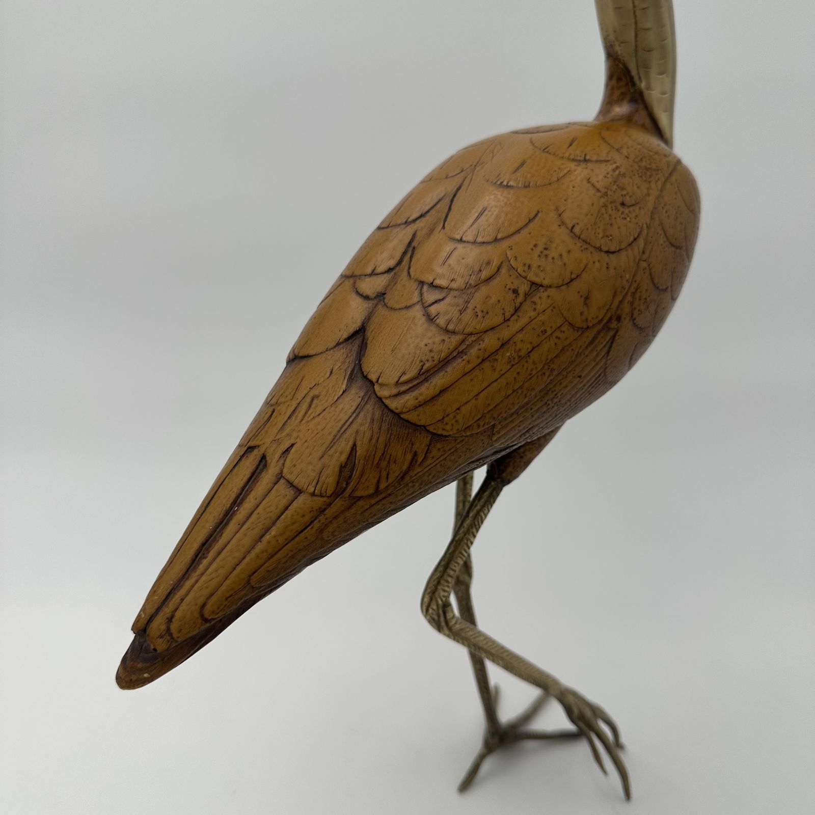 photo buy Pair Of Birds In Wood And Chiseled Brass