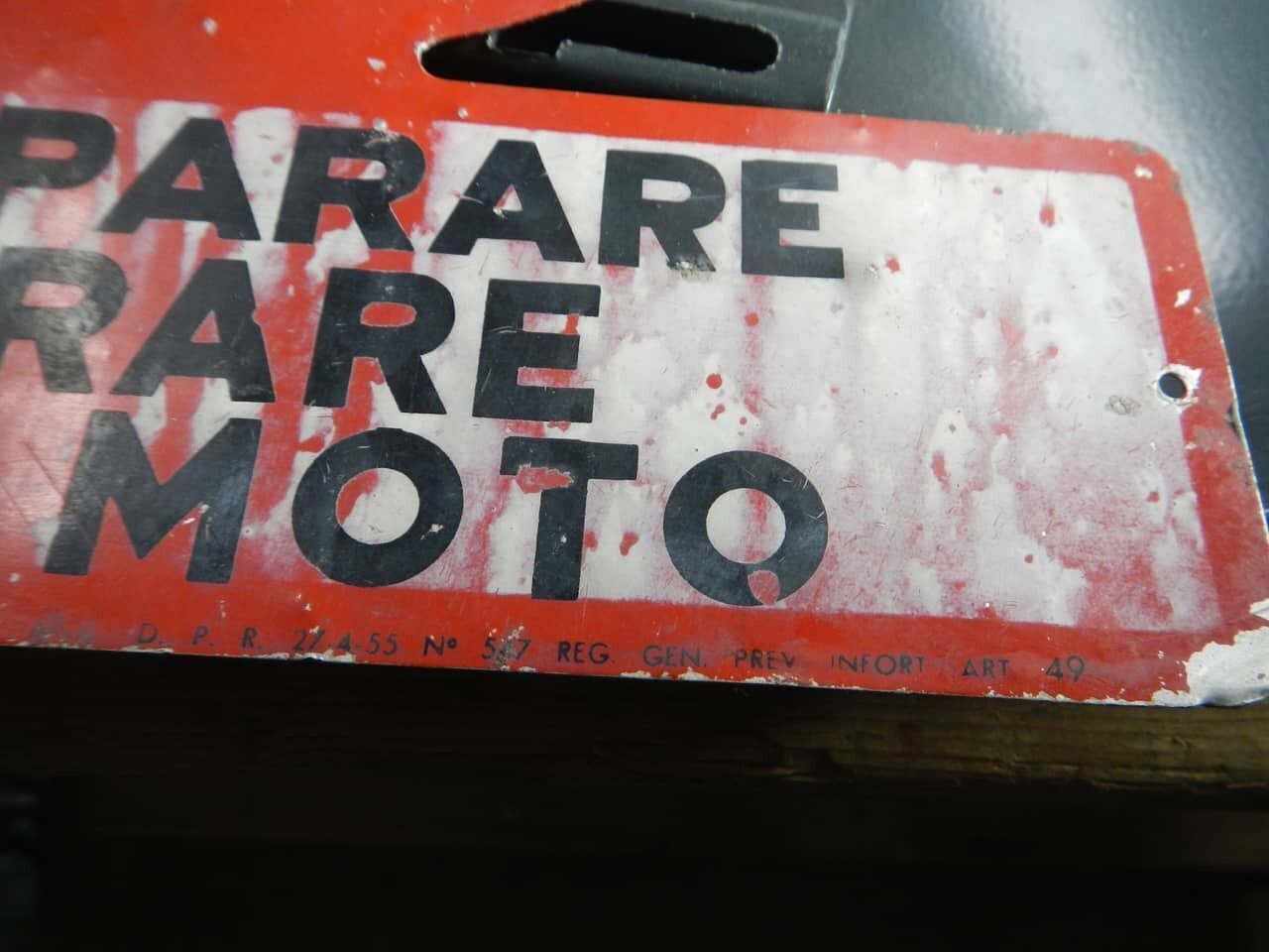 Sign Prohibiting The Repair Of Machinery, 1950 photo vintage