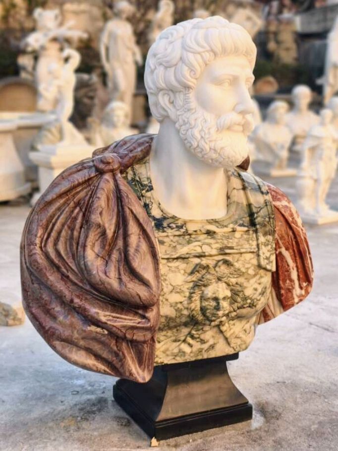 Incredible High Quality Marble Bust Emperor Hadrian 0273. photo Garden Decor