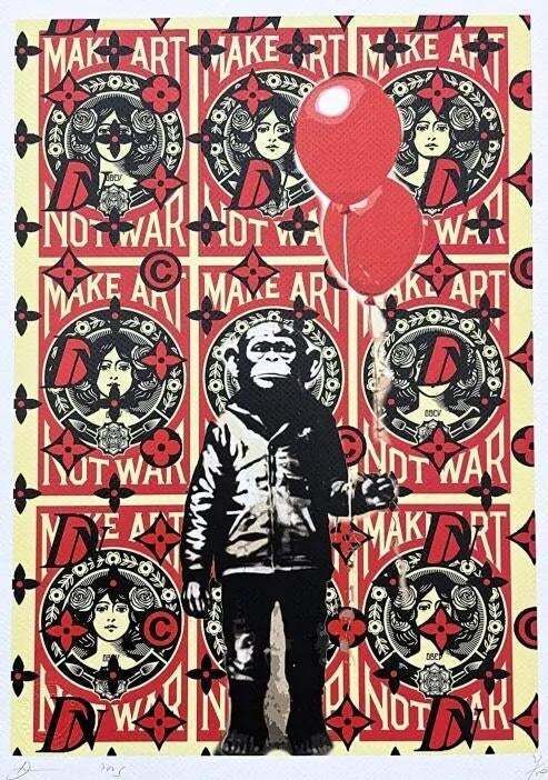 Death Nyc   Banksy Chimpanzee And Obey   Limited Edition With Certificate