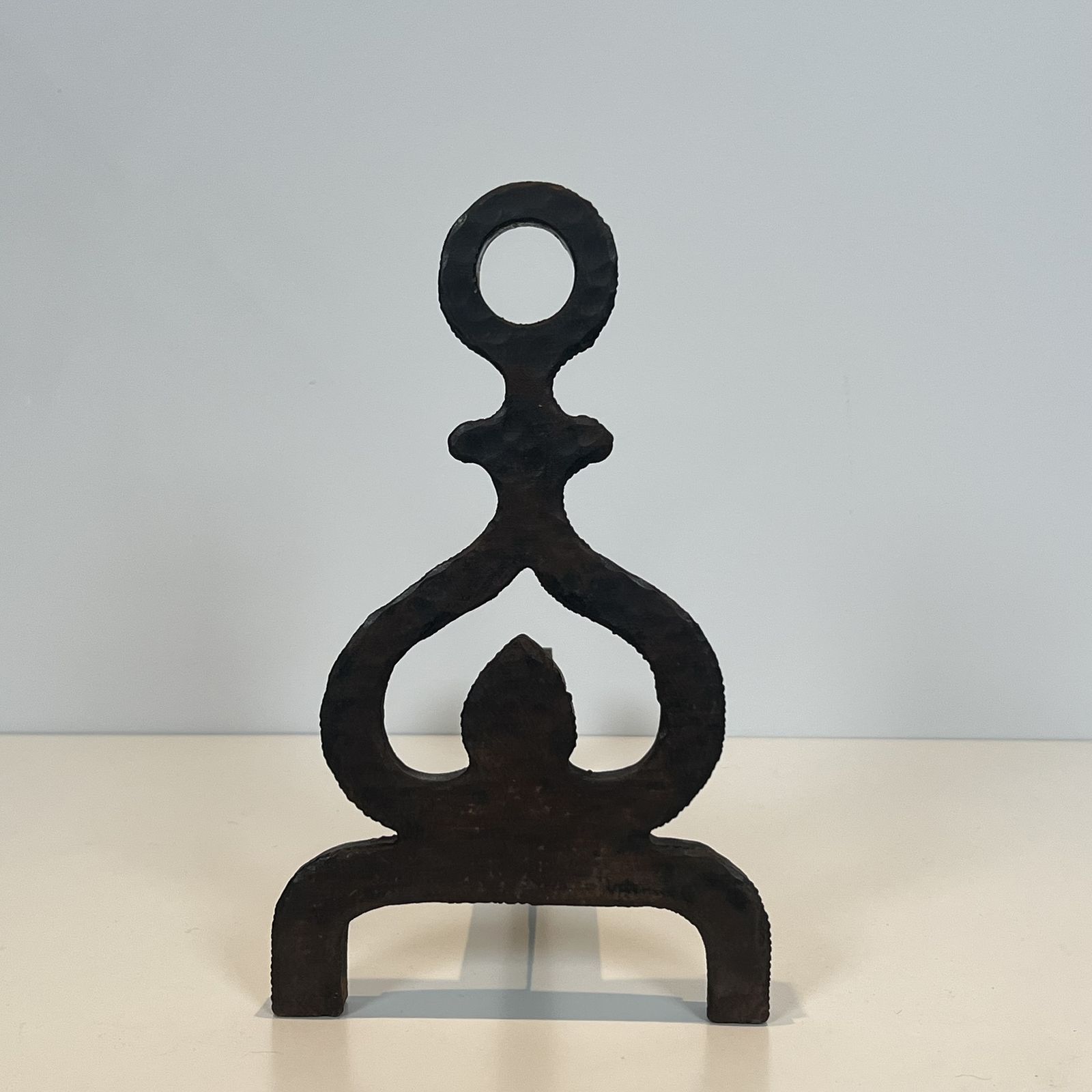 Pair Of Modernist Wrought Iron Andirons photo buy