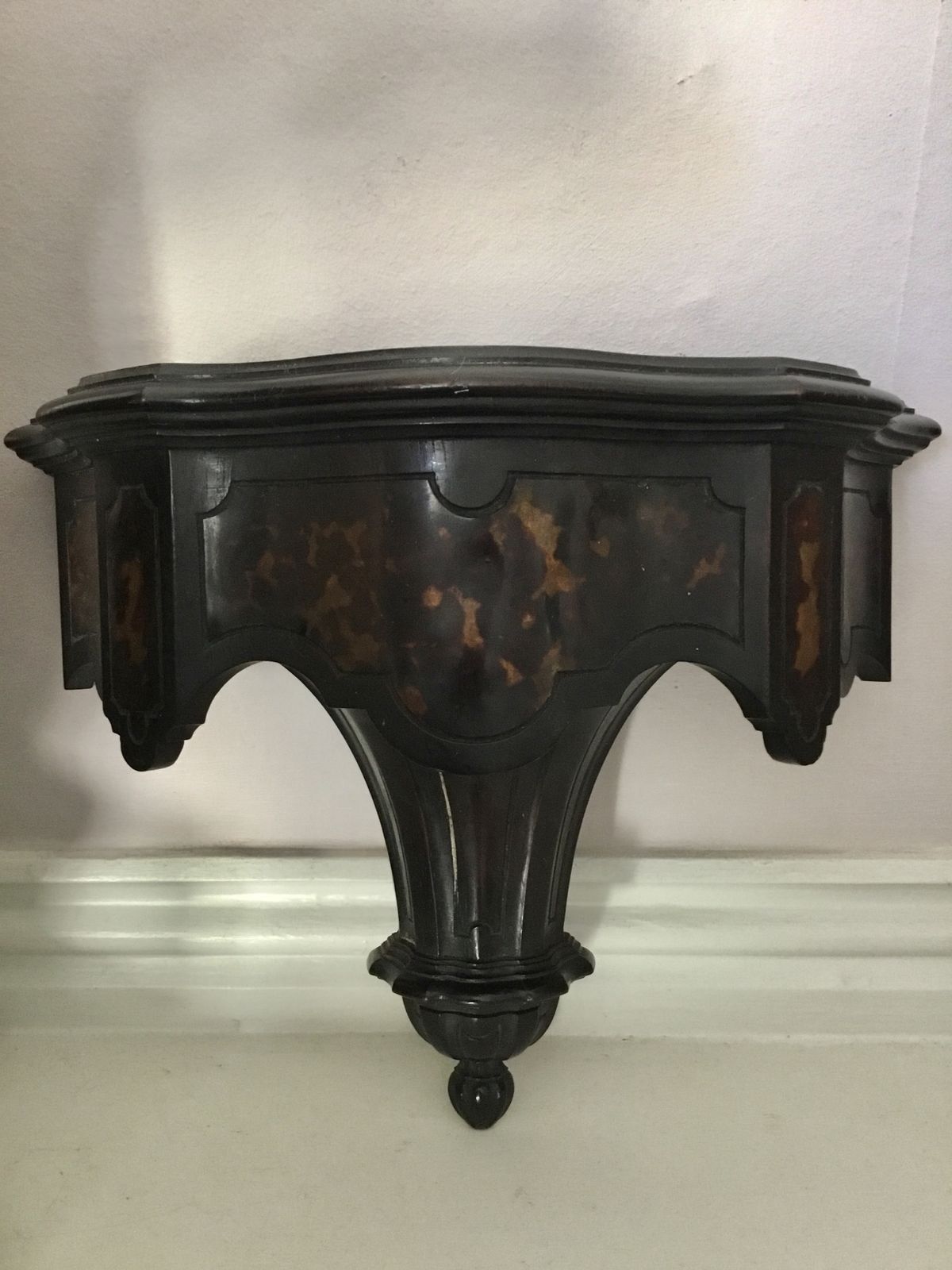 Late Georgian Tortoiseshell And Ebony Bracket Shelf Clocks Etc