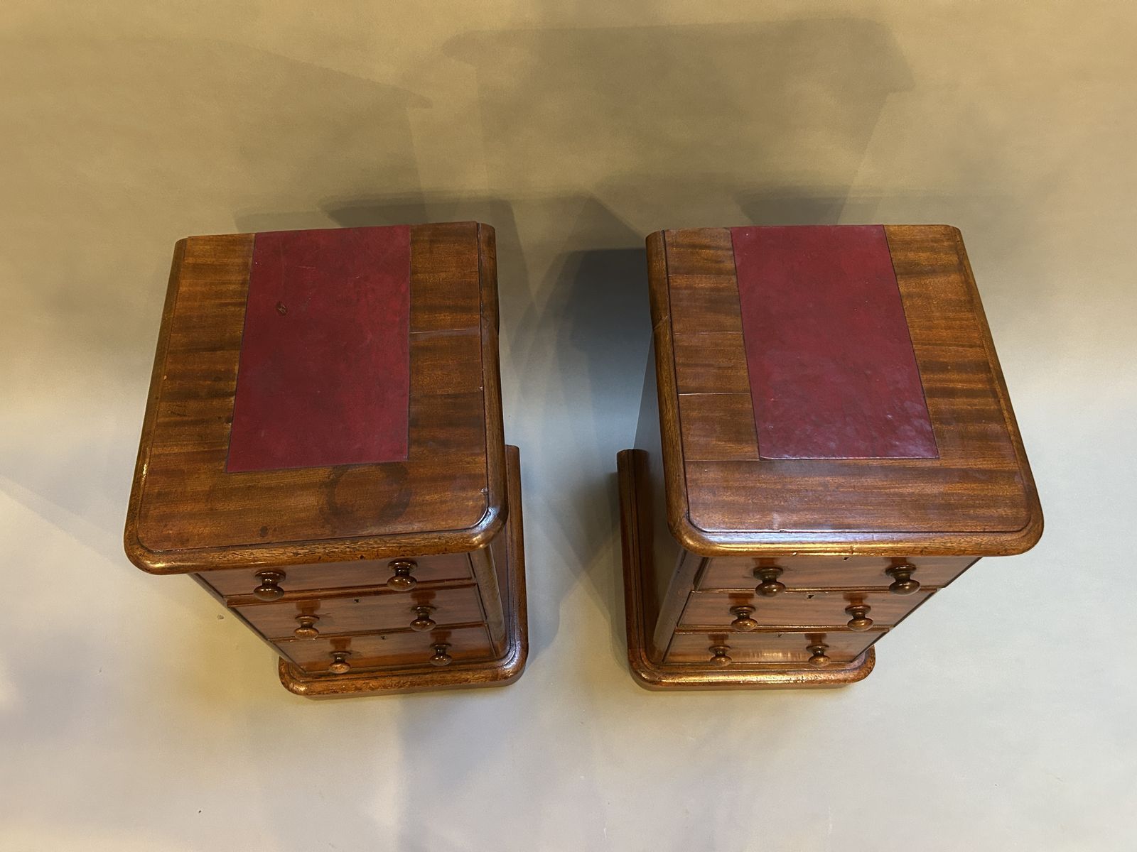 Pair Victorian Bedside Chest Of Drawers photo vintage