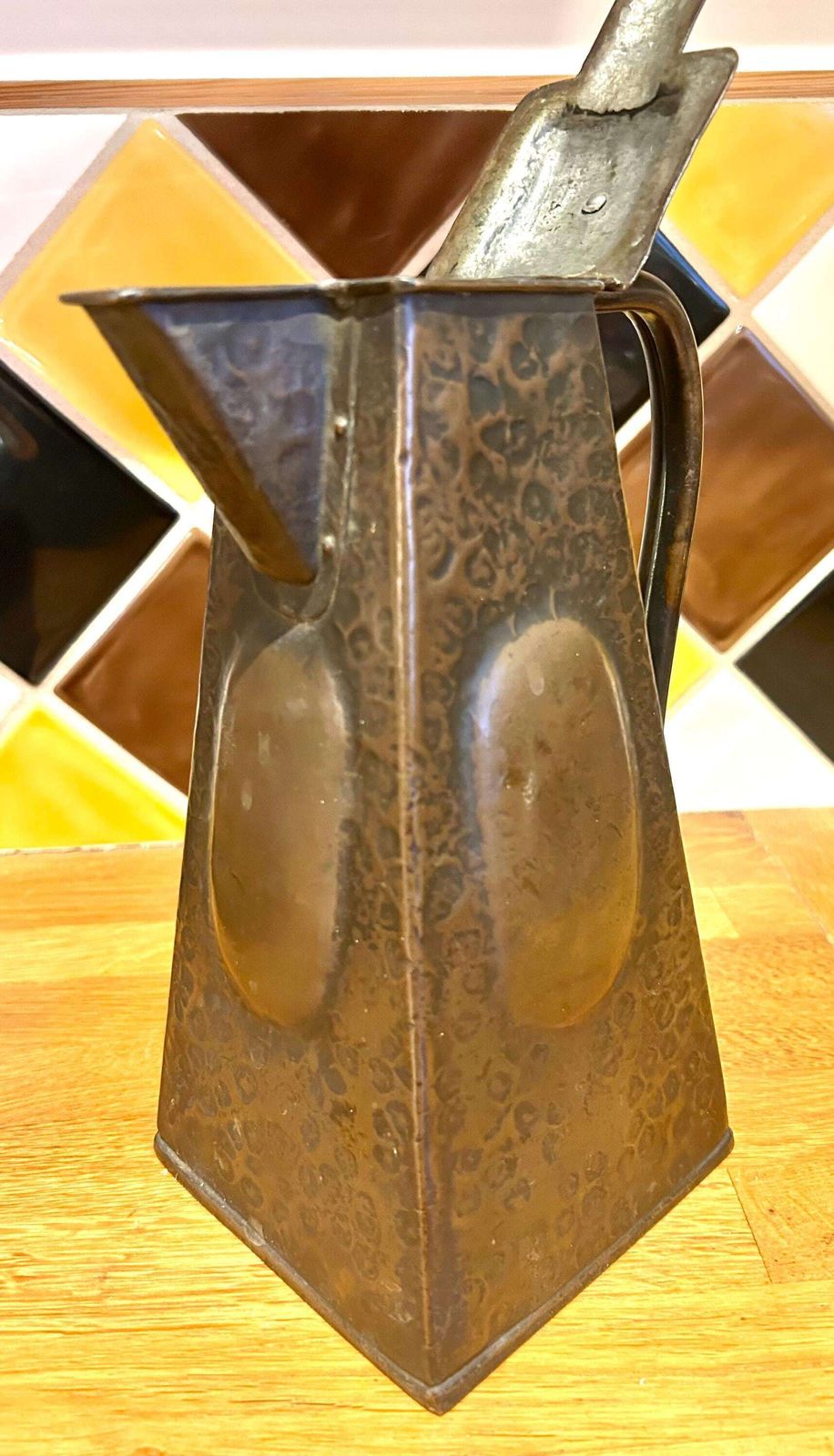 J & F Pool Arts And Crafts Teapot Copper Antique Jug Vintage Victorian Vase Rare Metal Pot Coffee Art Nouveau photo buy