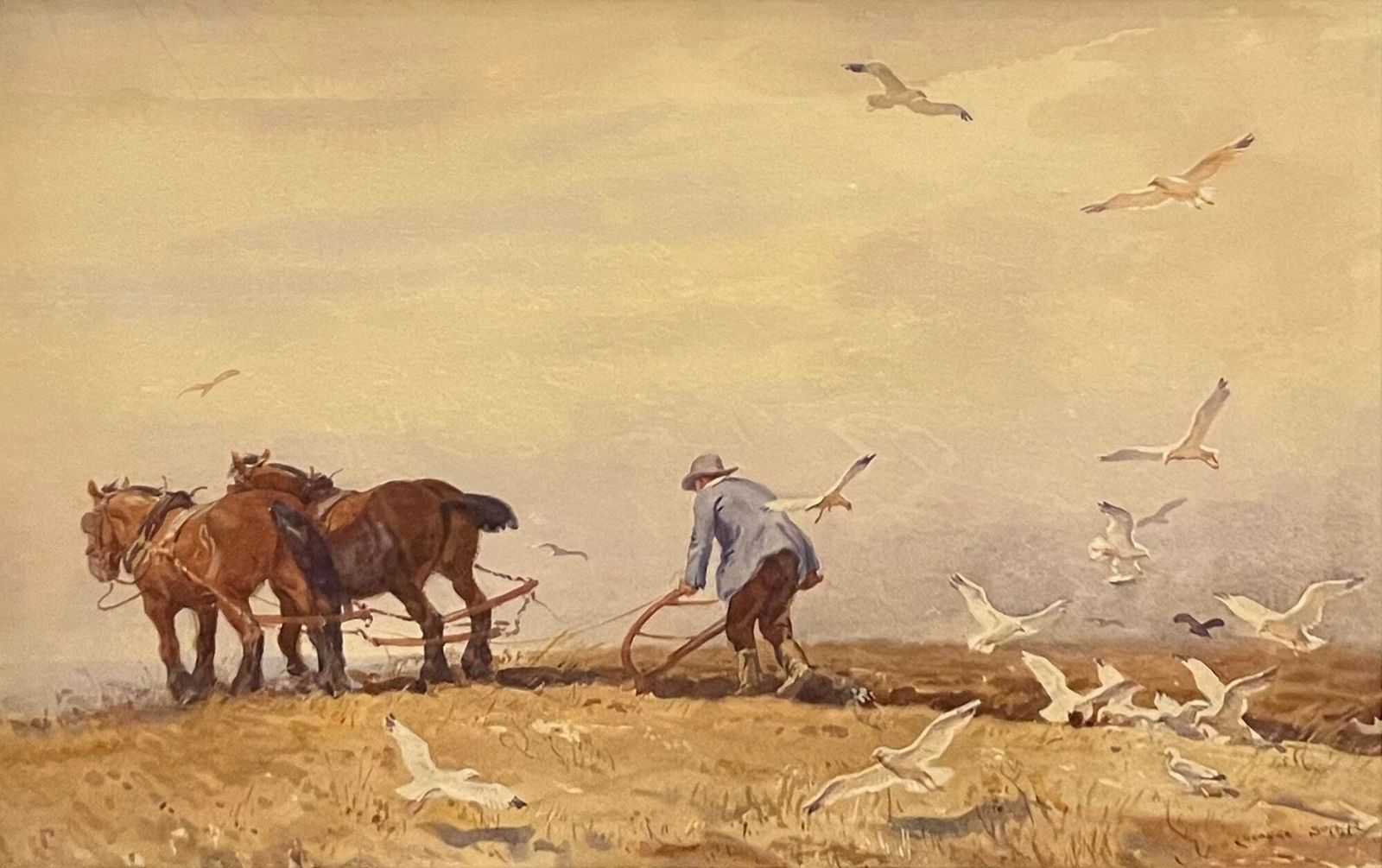 'Ploughing A Straight Furrow' By George Soper Re (1870 1942) photo furniture
