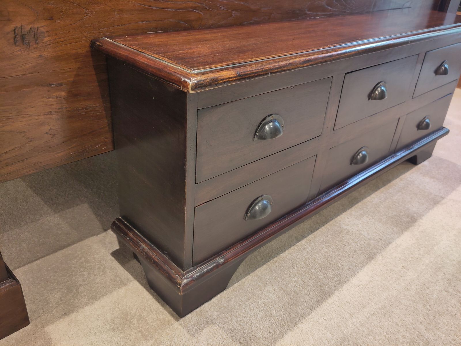 Hardwood Apothecary Style Bank Of Drawers photo for sale