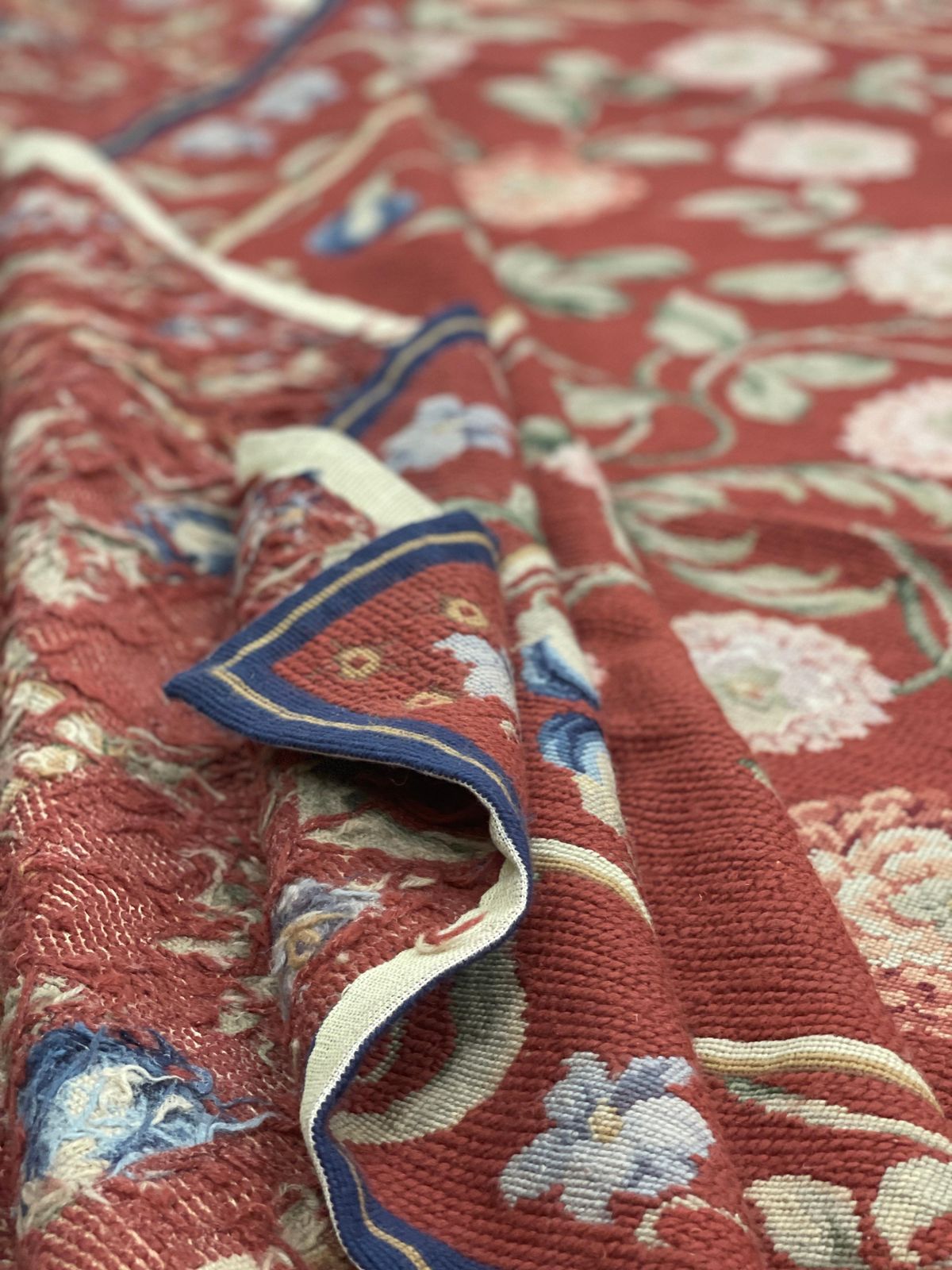 Traditional Carpet Aubusson Style Area Rug Handwoven Wool Needlepoint photo buy