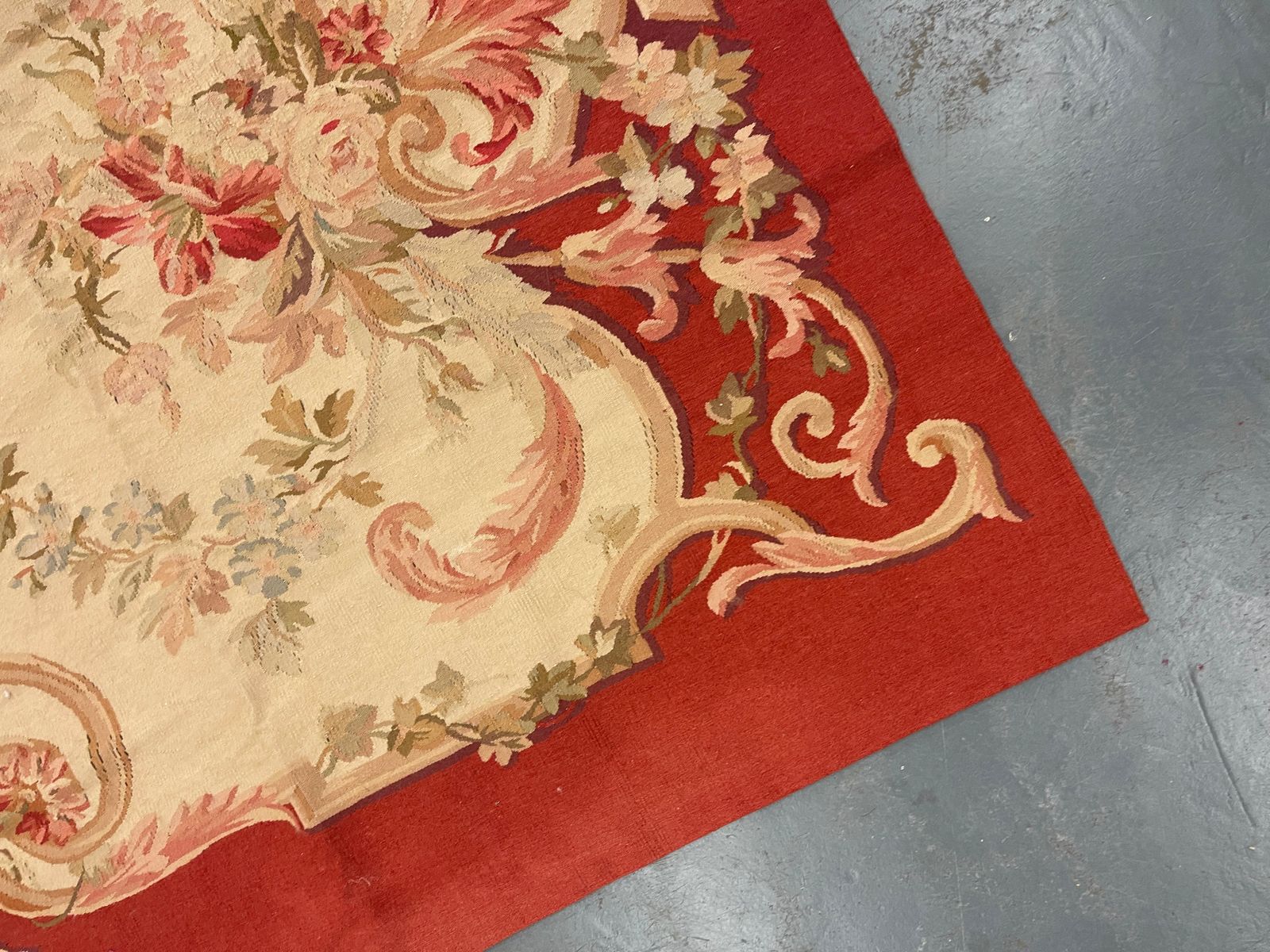 French Aubusson Style Panel Handwoven Wool Needlepoint photo for sale