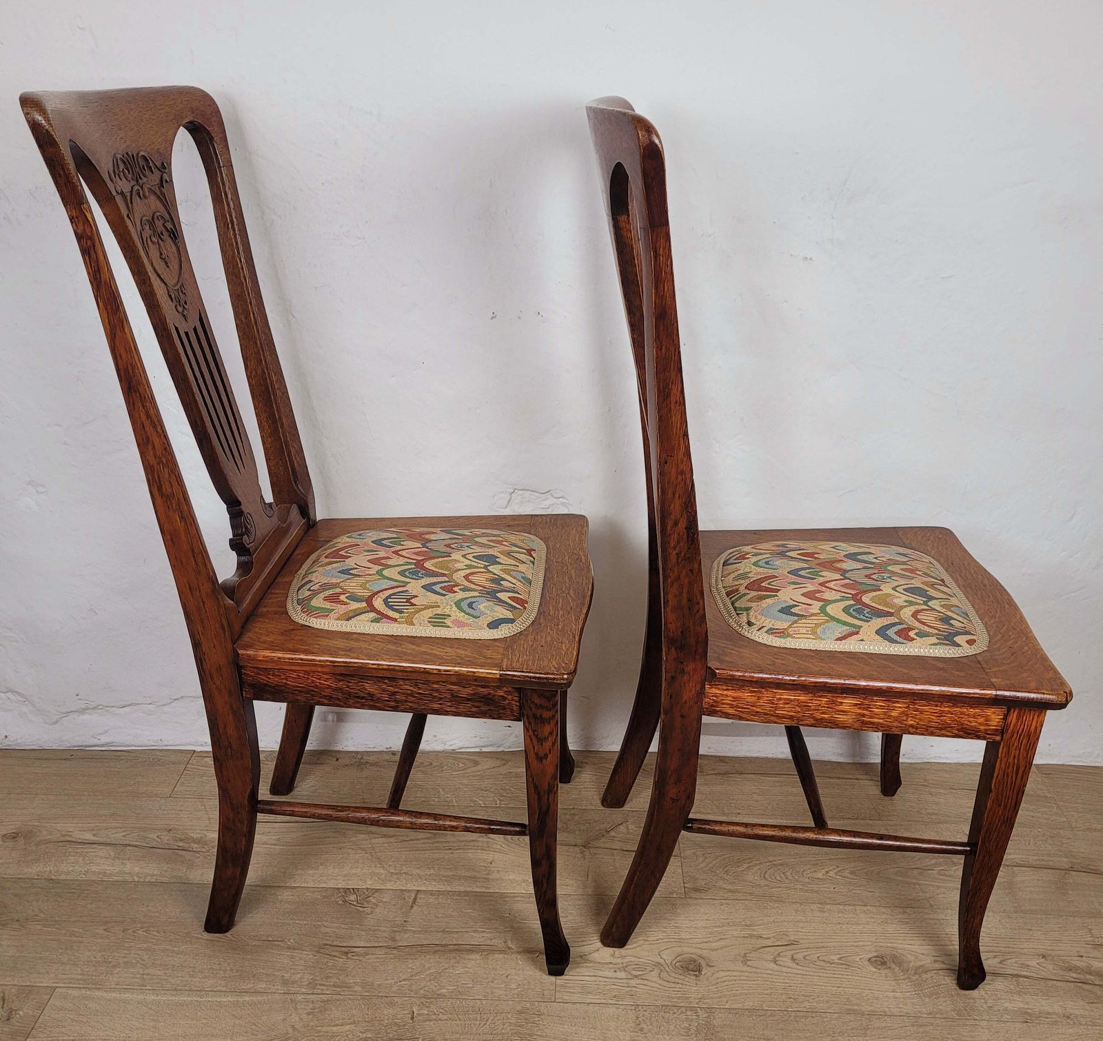 photo buy Pair Of Chairs Arts And Crafts Bedroom 1940s Upholstered