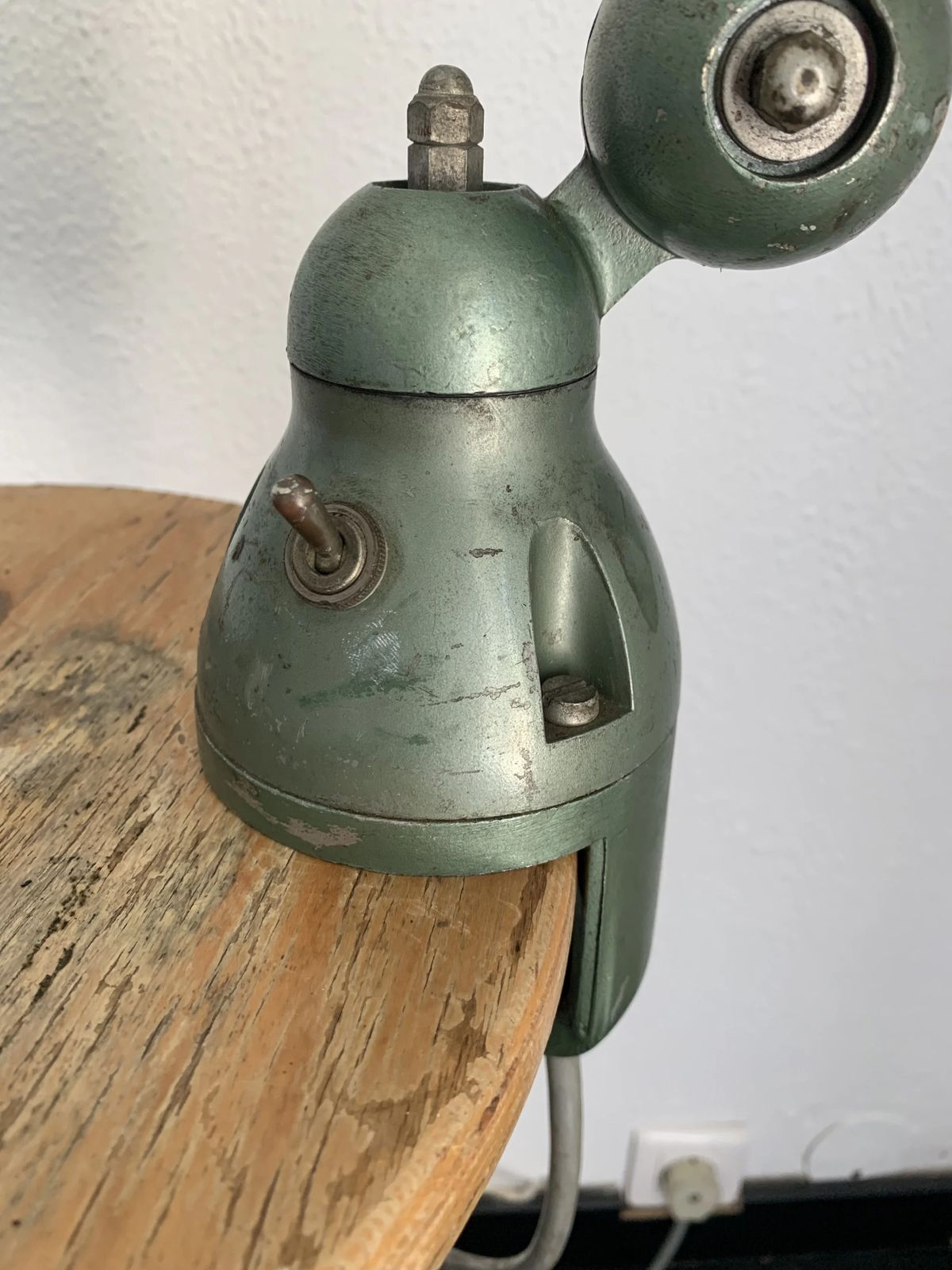 Vintage 1960s Jielde 2 Arm Green Industrial Lamp   100 Cm photo vintage