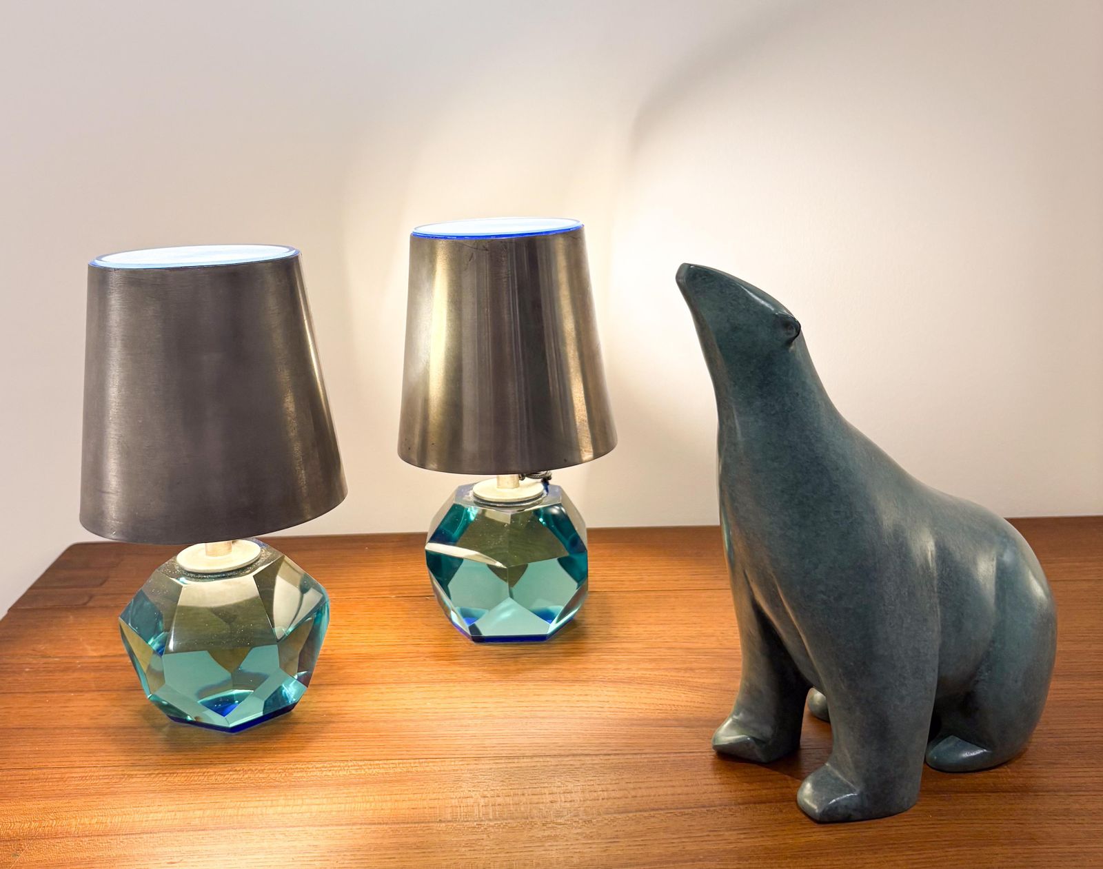 Pair Of Table Lamps Mod.2228 By Max Ingrand For Fontana Arte 1950s photo furniture