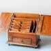 Antique Mahogany Stationery Cabinet – Georgian Desk Letter Box With Drawer, 19th Century photo for sale
