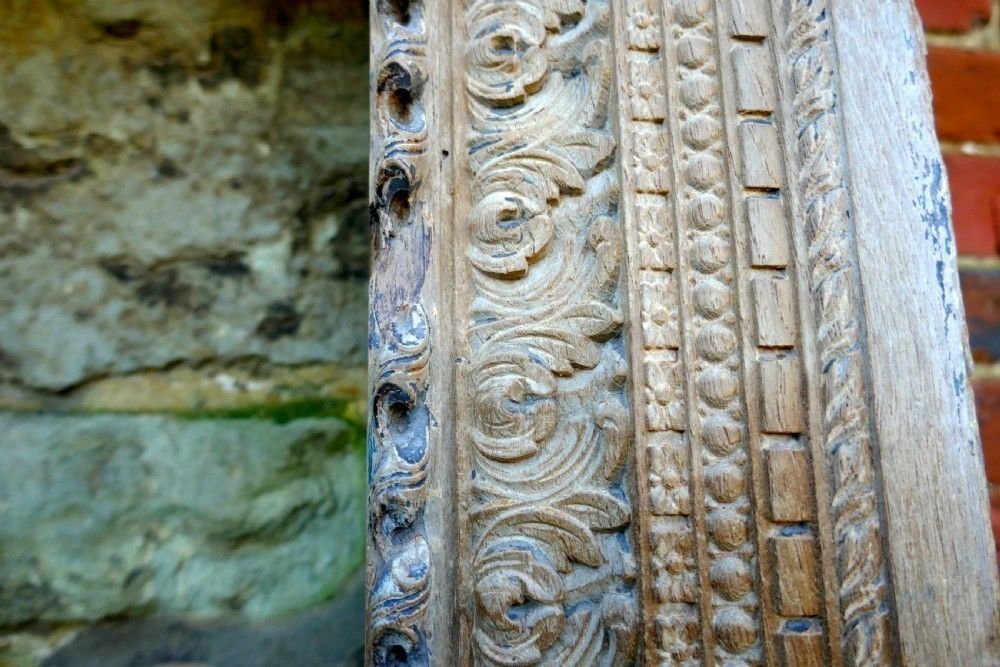 Early 19th Century Carved Teak Archway, Temple Doorway photo 2200.0