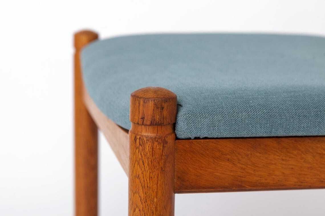 Set Of 5 Vintage Oak Dining Chairs Germany 1960s Mid Century Modern photo vinterior