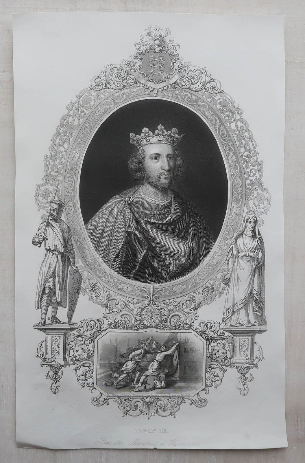 Set Of 24 Original Antique Prints Of Kings Of England, C.1840 photo vinterior