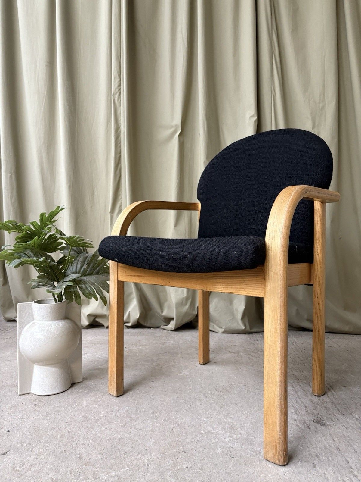 Vtg Late Mid Century Bentwood Chair Side Armchair Danish Scandi Retro R1064 photo furniture