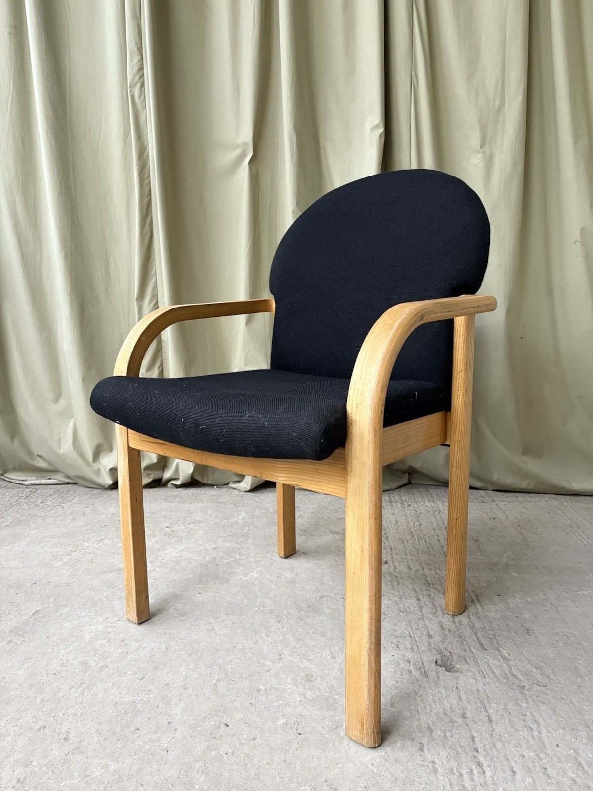 Vtg Late Mid Century Bentwood Chair Side Armchair Danish Scandi Retro R1064 photo vinterior
