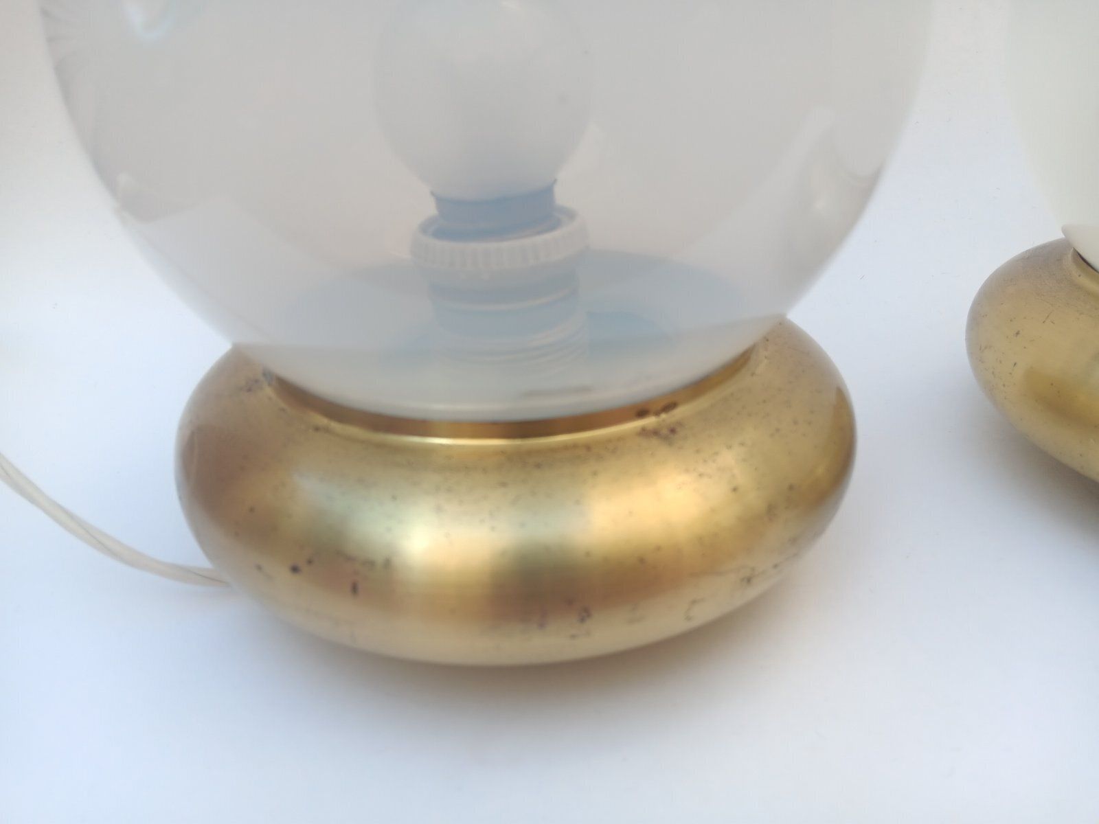 Italian Murano Glass Table Lamps, 1970s, Set Of 2 photo for sale