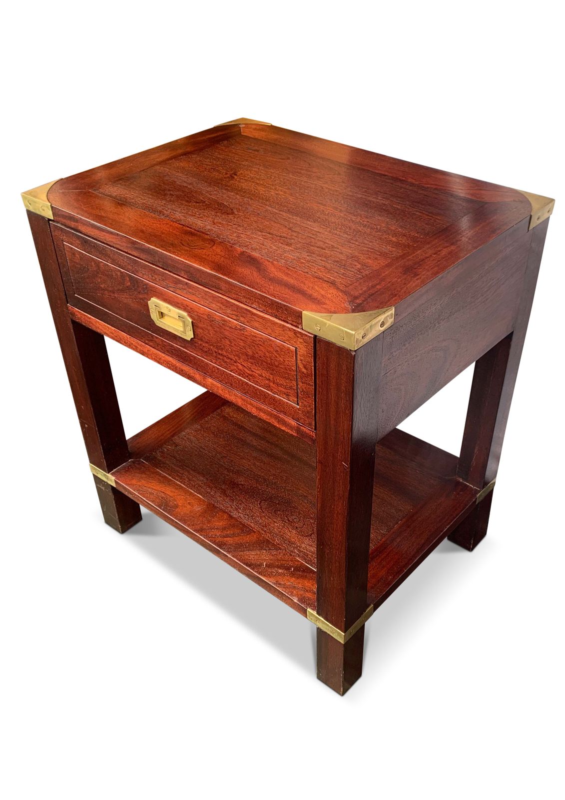 Kennedy For Harrods Pair Of Rosewood Military Campaign Nightstands With Drawer photo 2560.0