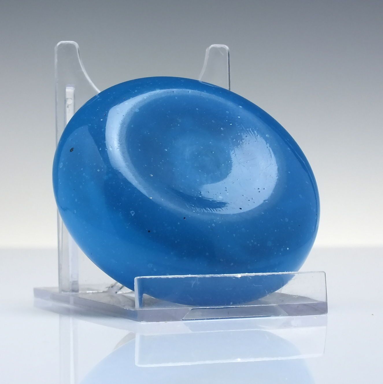 Victorian Antique Blue Opaline Glass Inkwell C1875 photo Home Decor