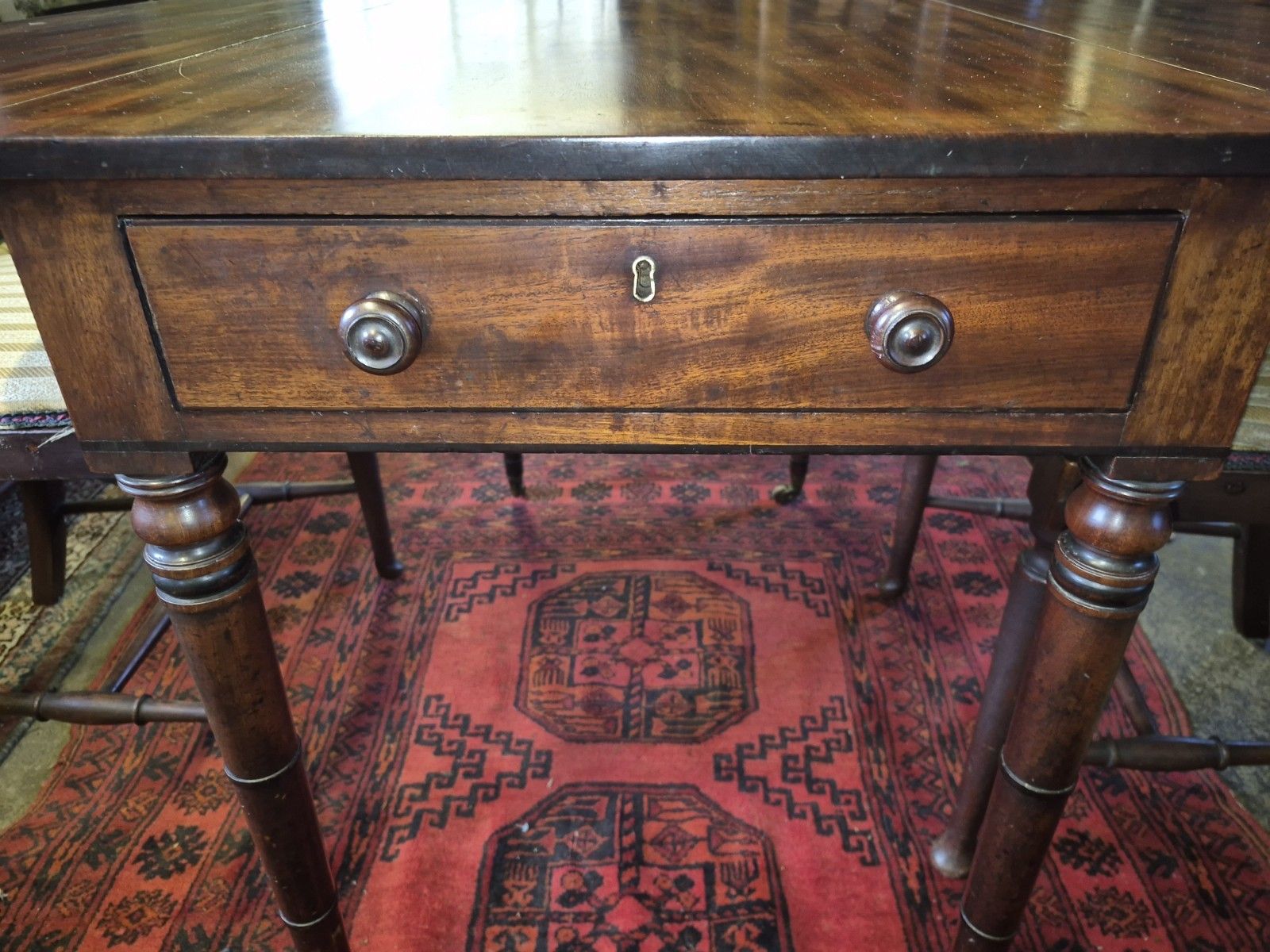 Furniture A Fabulous Quality Regency Cuban Mahogany Pembroke Side Table Cocus Wood Strung photo