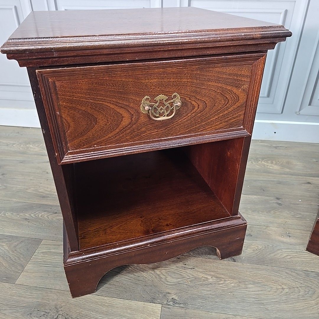 Antique Georgian Style Cabinets Pair Bedside Cupboard Tables Night Stands photo buy