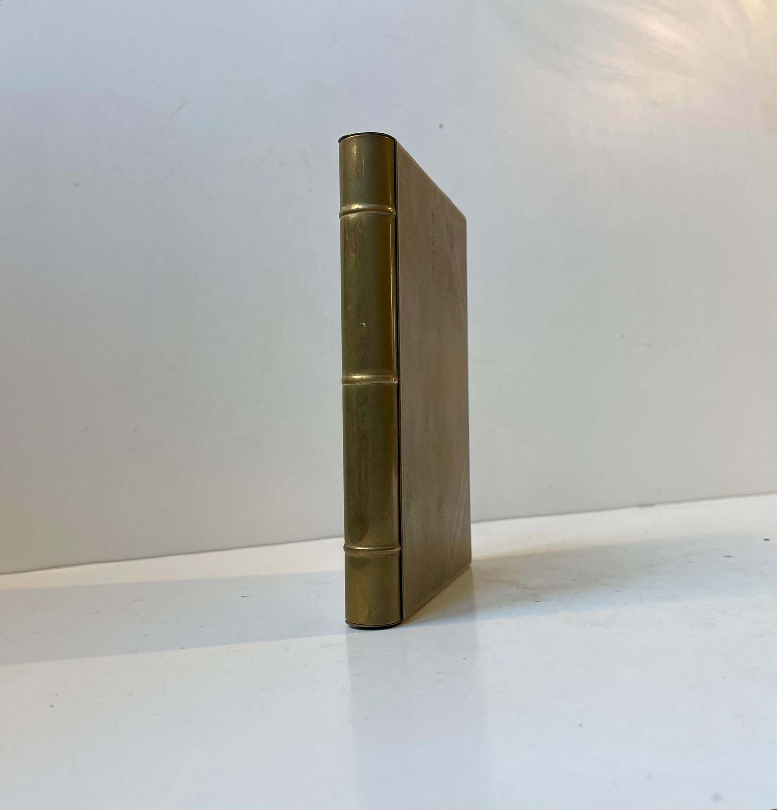 1930s Concealed Guilloché Brass Box   In The Shape Of A Book photo buy