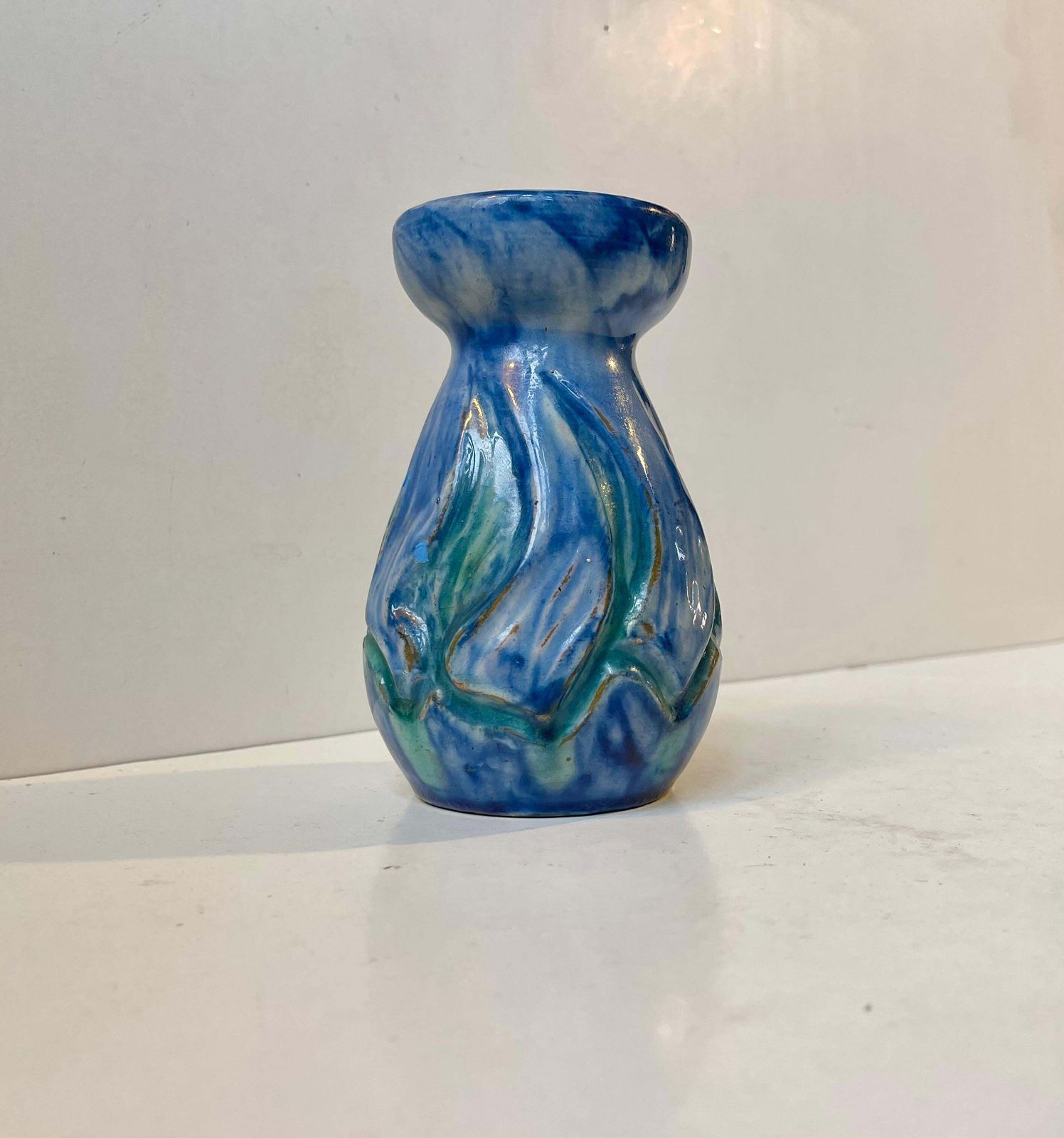 Møller & Bøgely, Denmark, Glazed Art Nouveau Pottery Vase photo furniture