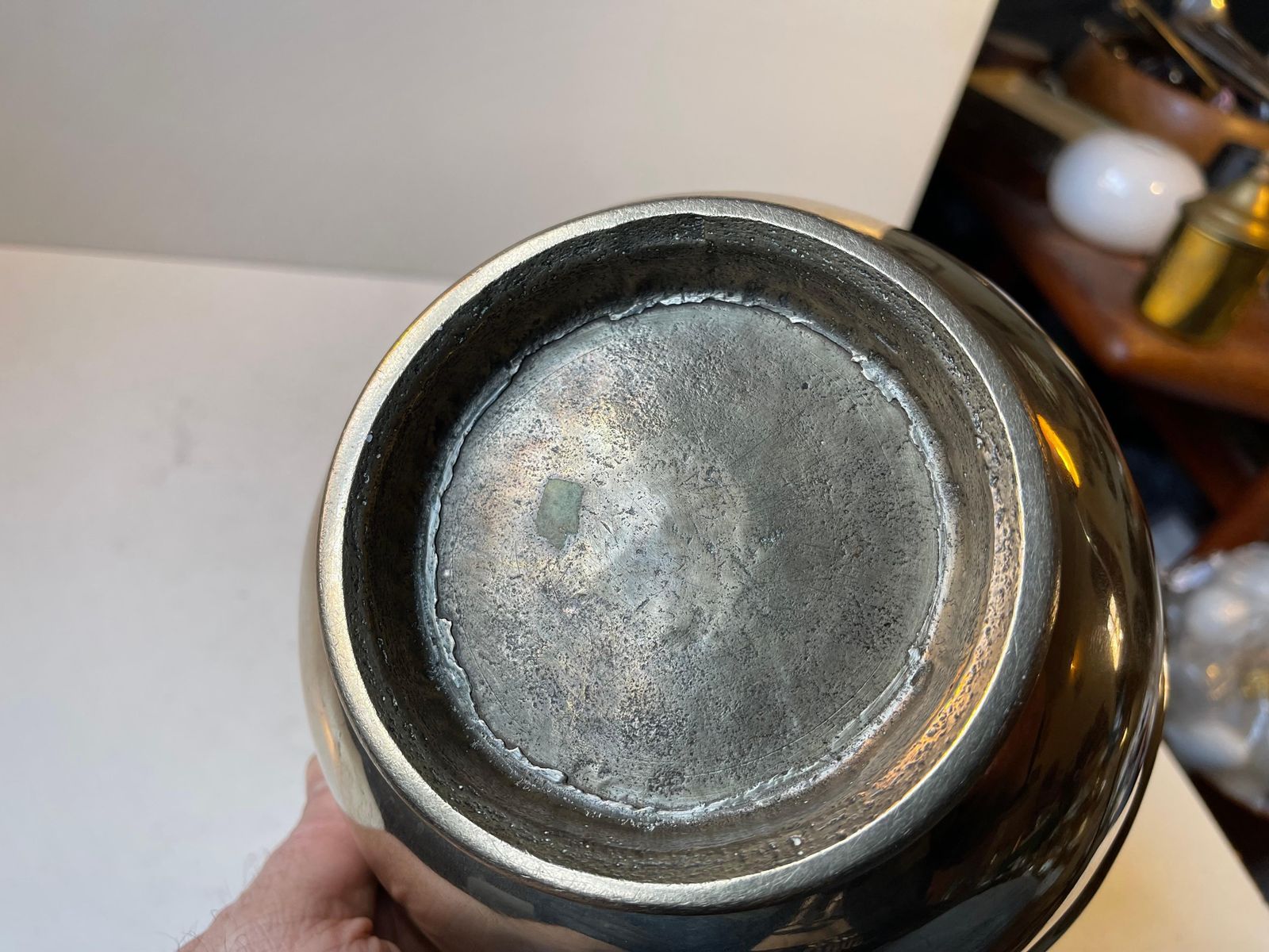 Vintage Bronze Yoga Meditation Singing Bowl With Striker, 1960s photo buy