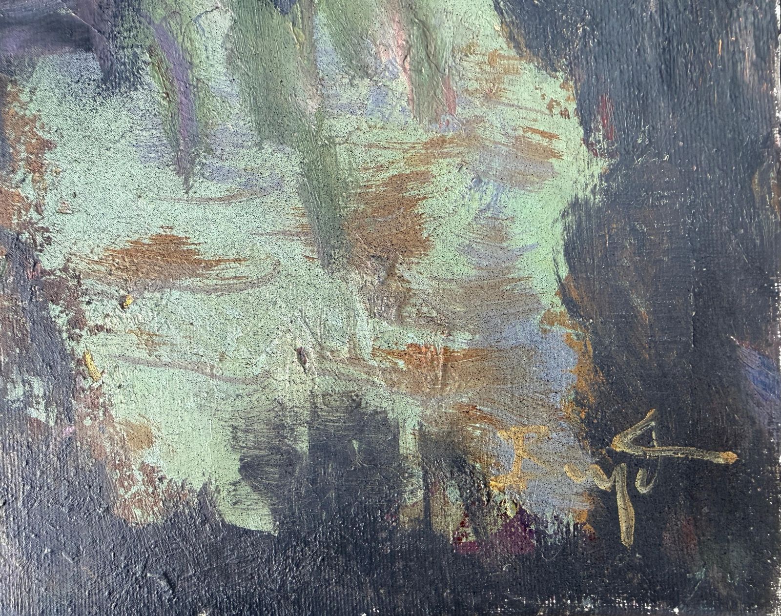 Jordi Baget Ballester Musical Notes Oil On Canvas Abstract Painting C.1980 photo furniture
