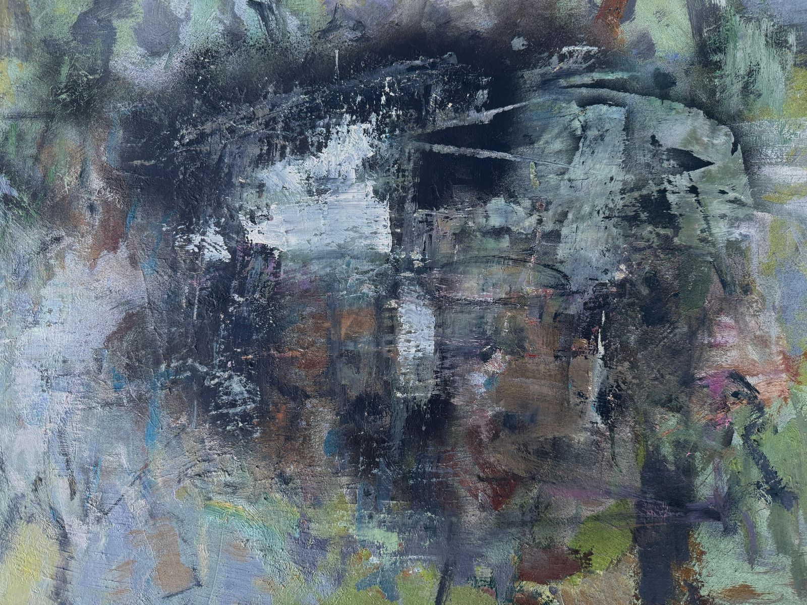 Jordi Baget Ballester Musical Notes Oil On Canvas Abstract Painting C.1980 photo buy