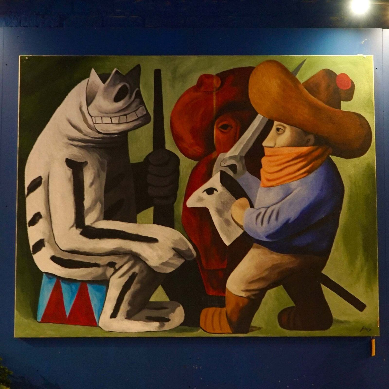 Hand Painted Reproduction Of ‘Carnival En Huejotzingo’ By Jose Chavez Morado