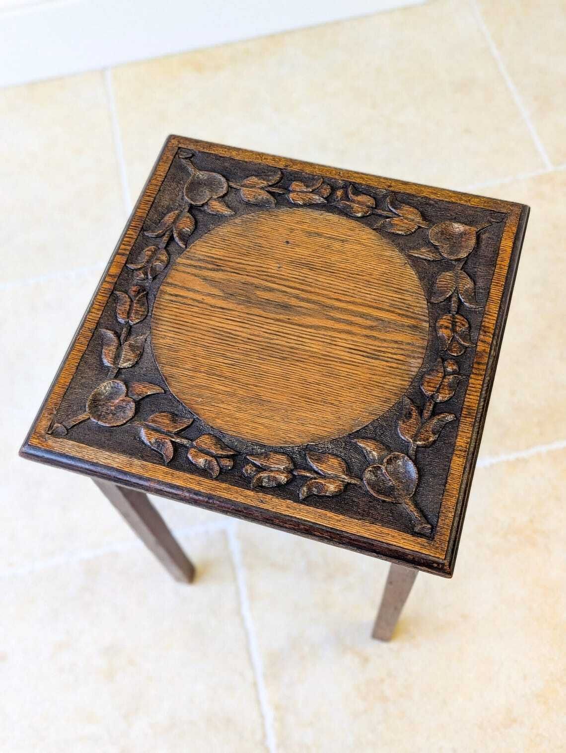 Antique Arts And Crafts Oak Occasional Table C.1920 photo furniture