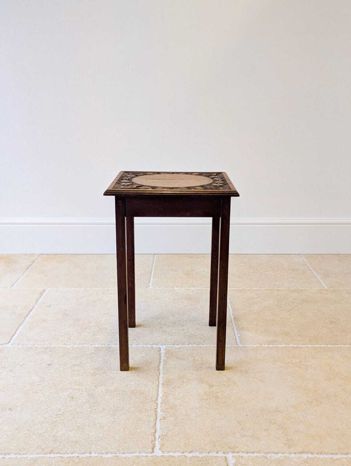 Antique Arts And Crafts Oak Occasional Table C.1920 photo for sale