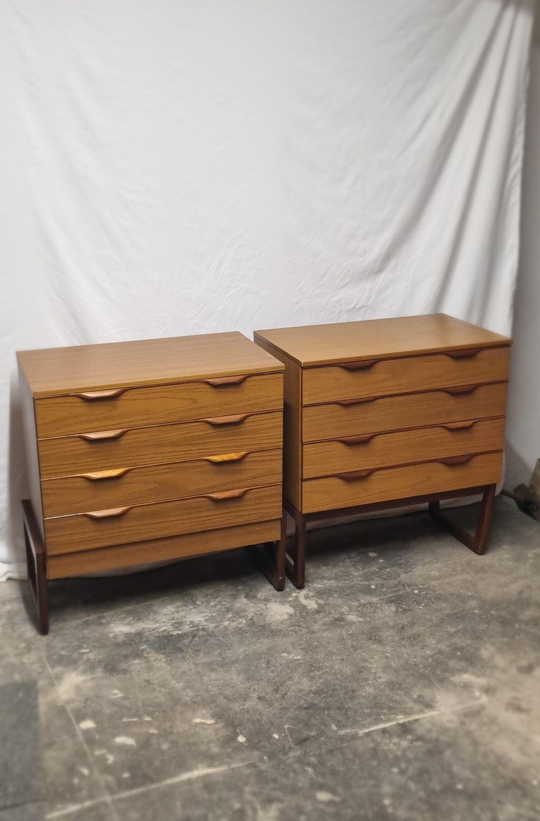 Pair Of Europa Mid Century Modern Chest Of Drawers. photo furniture